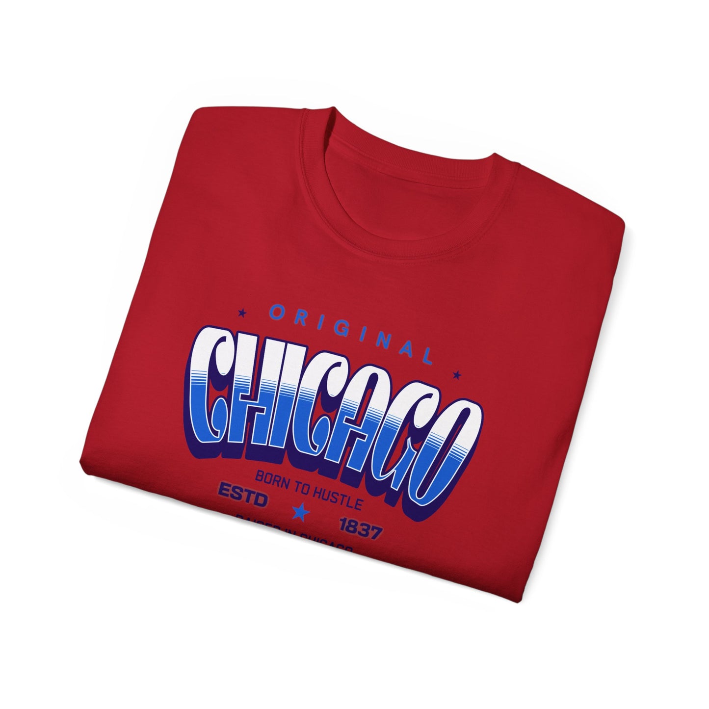 Chicago Hustle Graphic Tee, Streetwear T-Shirt, Gift for Travelers, Chicago Souvenir, Unisex Chicago T-Shirts Casual Wear. Chi-Town Tees