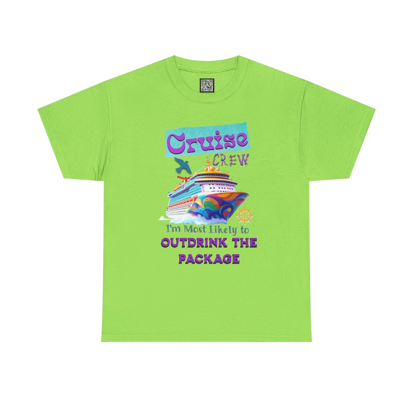 Cruise Crew Outdrink Package Tee | Fun Vacation T-Shirt | Perfect for Summer, Group Trips, Gifts, Drink Package T-Shirt for Cruise