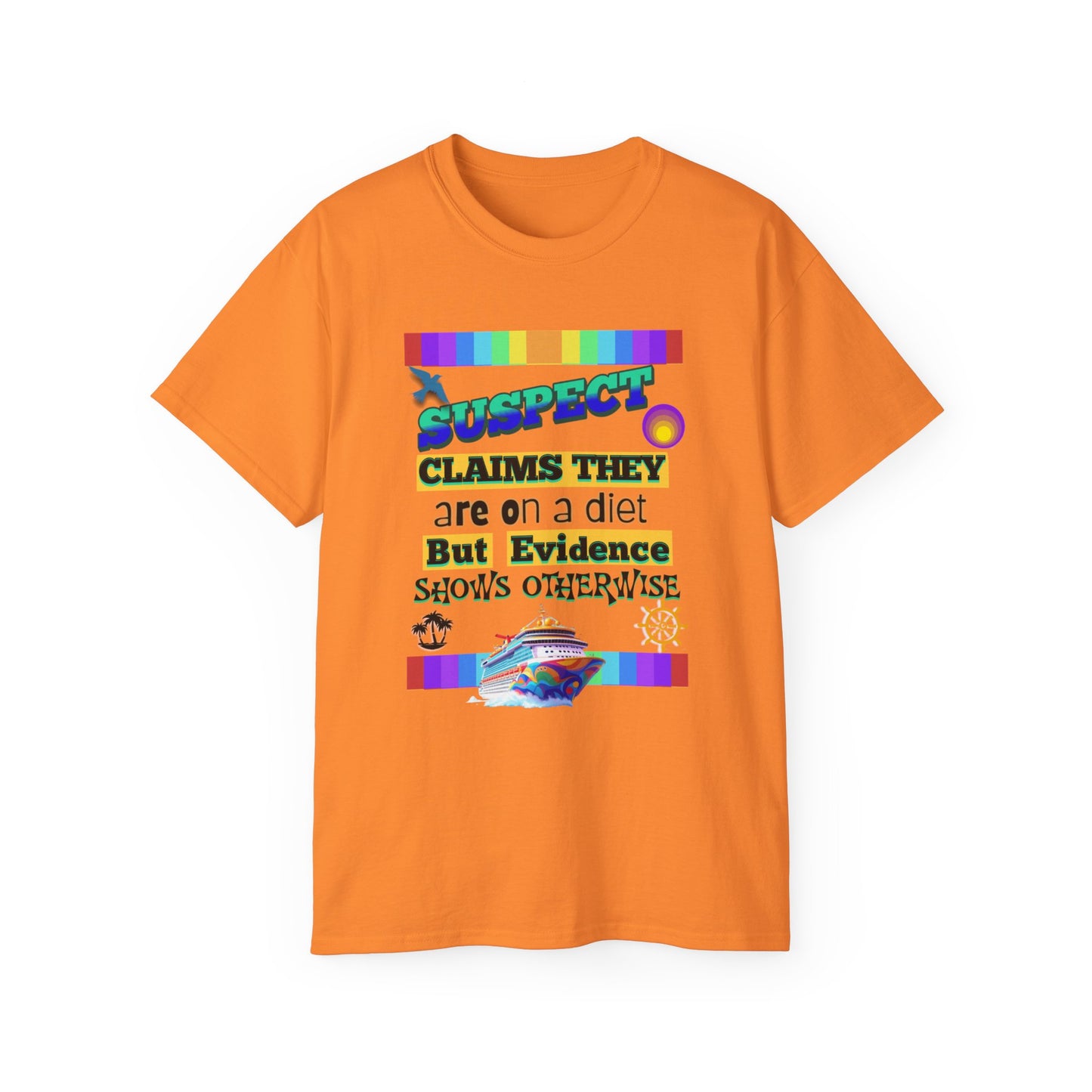 Funny Cruise T-Shirt for a Group, Diet Humor T-Shirt, Unisex Cotton Tee for Foodies, Perfect for Birthdays, Parties, or Everyday Wear
