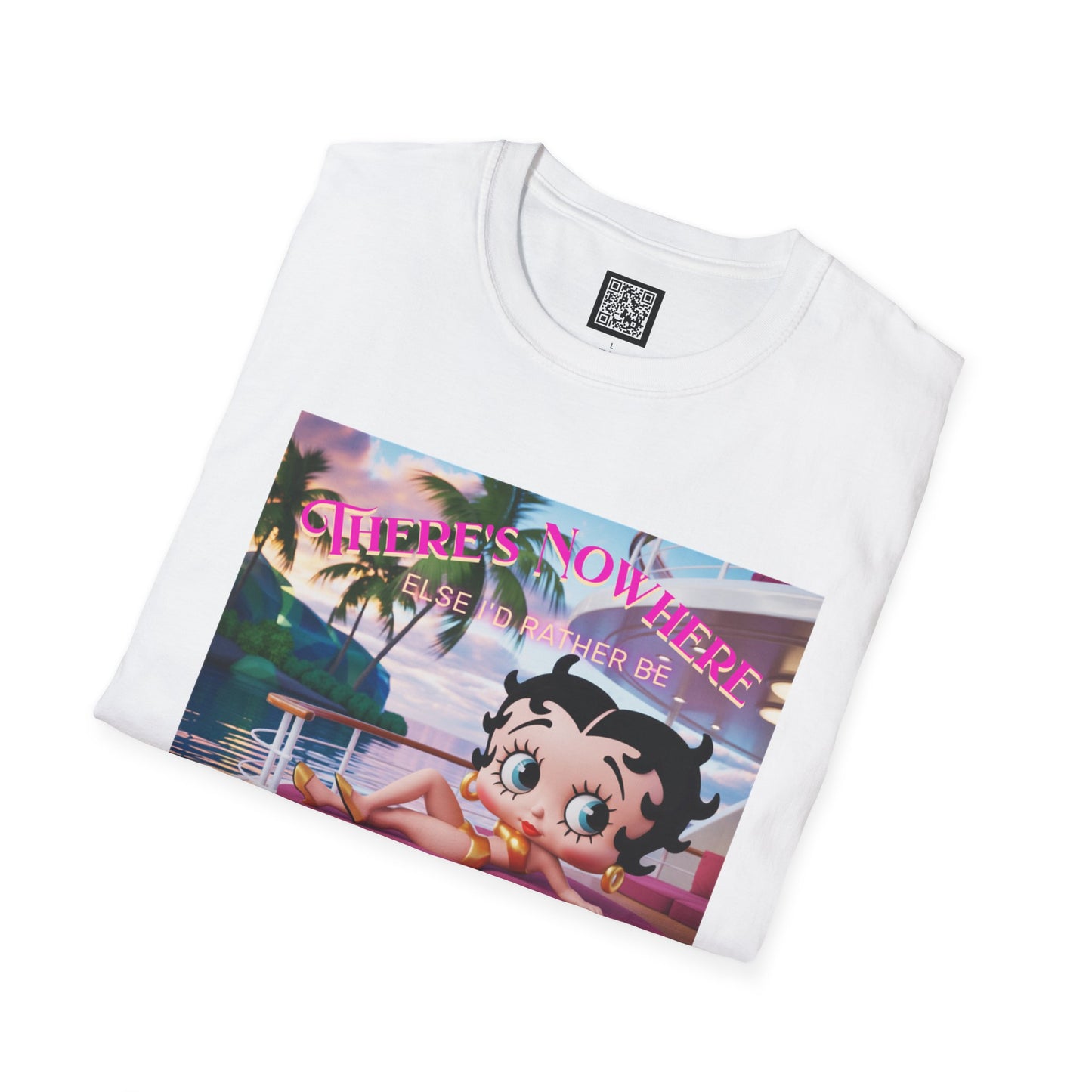 Betty Boop Tropical Unisex T-Shirt, Beach Lover Tee, Summer Vibes Shirt, Retro Cartoon Apparel, Gifts for Her, Fun Vacation Top