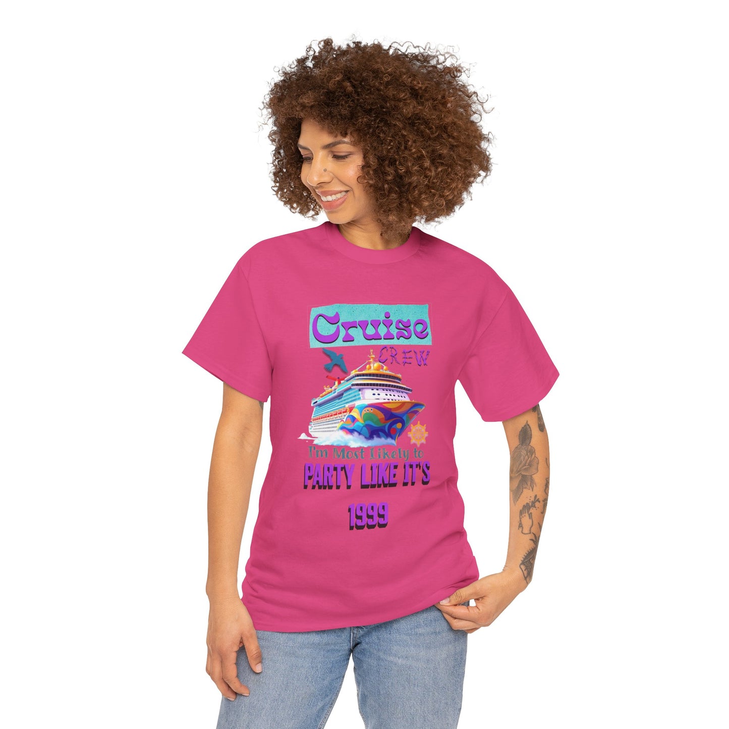 Cruise Crew Heavy Cotton Tee - Party Like It's 1999, Cruise Vacation T-Shirt, Summer Cruise Shirt, Fun Travel Apparel, Gift for Cruise Enthusiasts