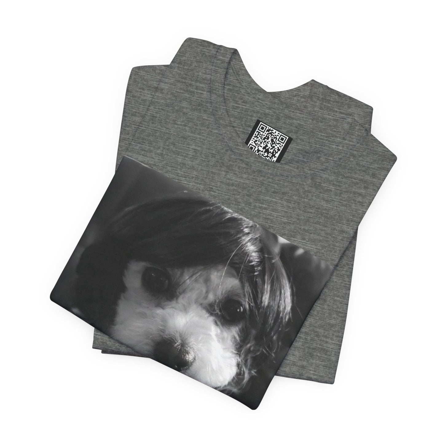 Personalized Dog Photo Tee — Retro Black & White Puppy Portrait T-Shirt