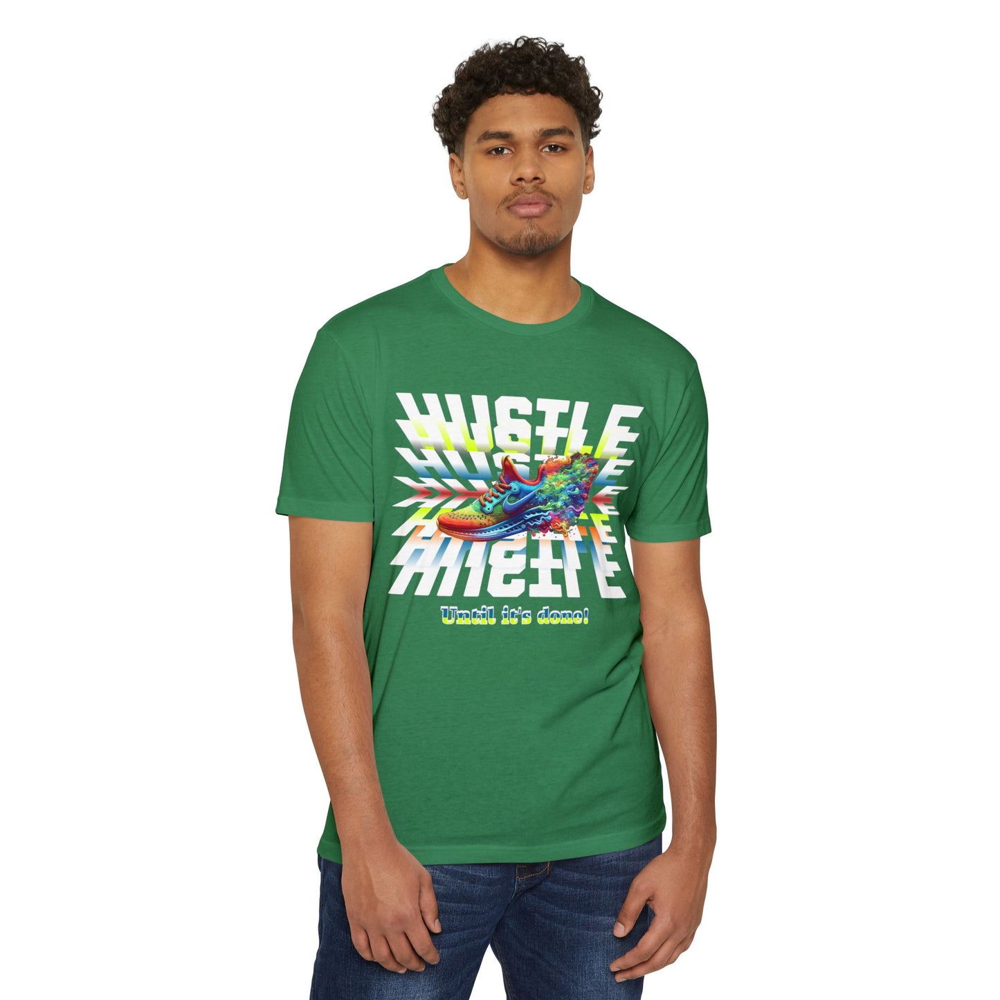 Unisex Motivational Hustle T-Shirt, Never Give Up Shirt, Hustle and Motivate Shirt, Perseverance and Commitment Tees