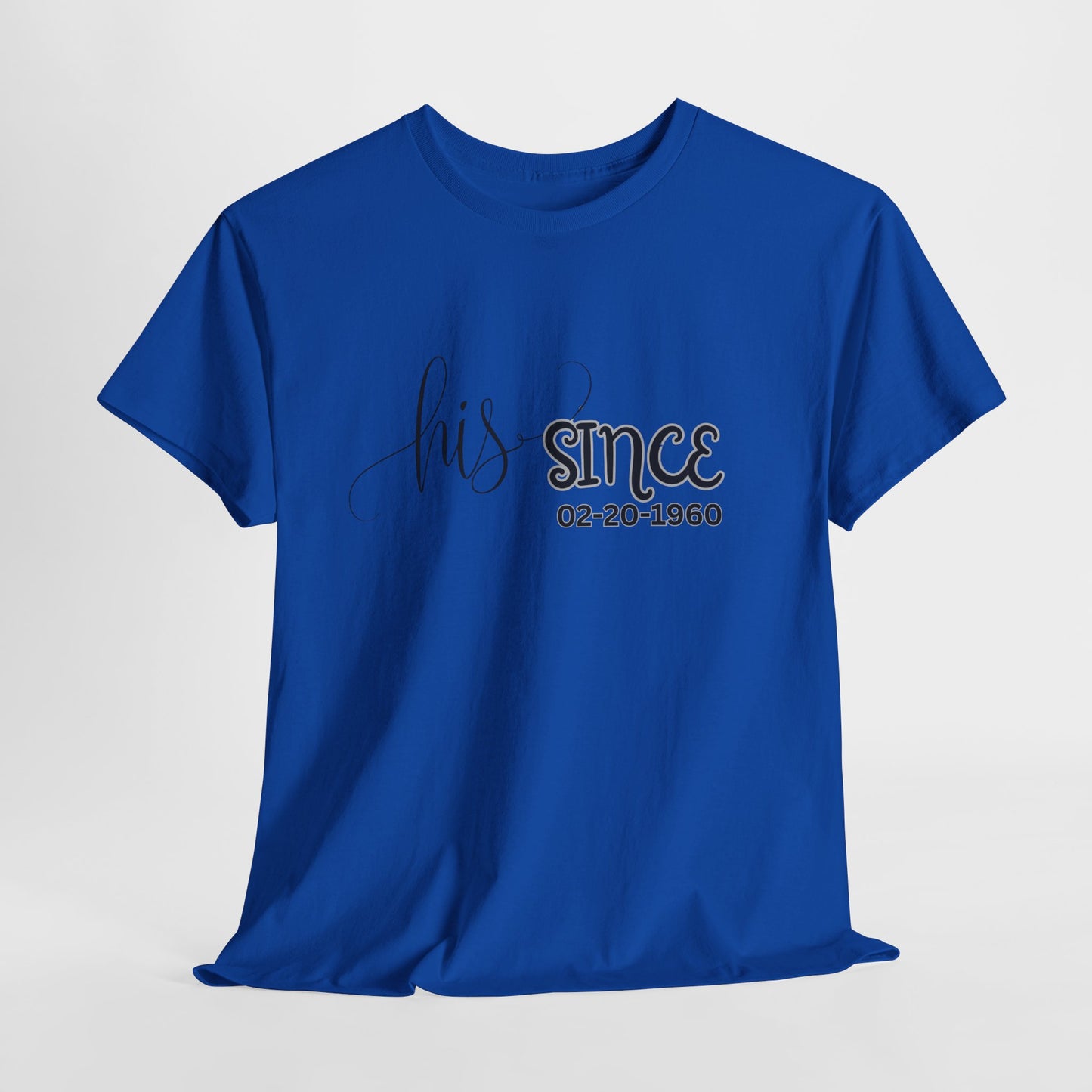 Personalized His and Hers Valentine T-Shirts, Custom Valentine T-Shirts, Unisex Valentine T-Shirts, T-Shirts for Couples, (Hers Solid Separately)