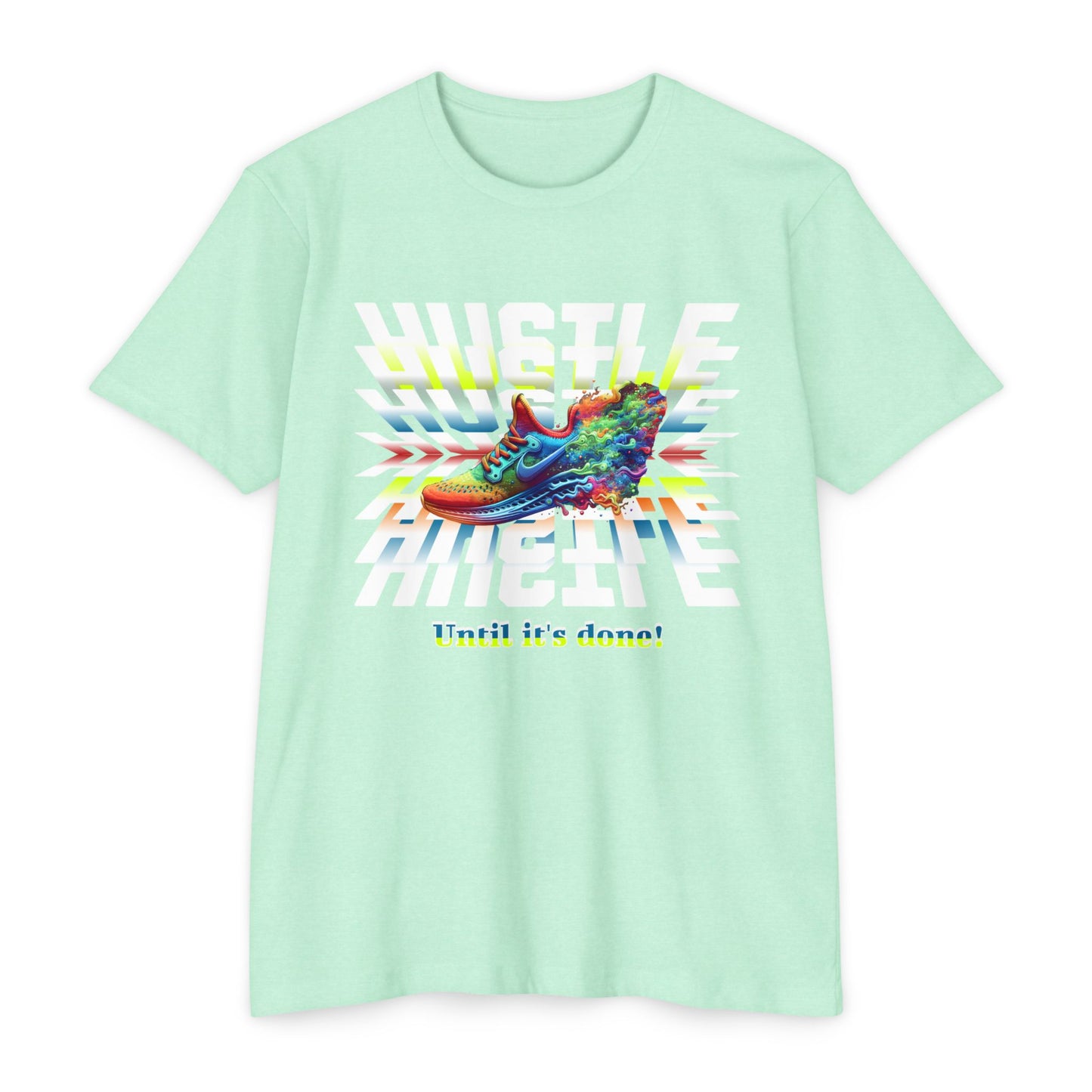 Unisex Motivational Hustle T-Shirt, Never Give Up Shirt, Hustle and Motivate Shirt, Perseverance and Commitment Tees