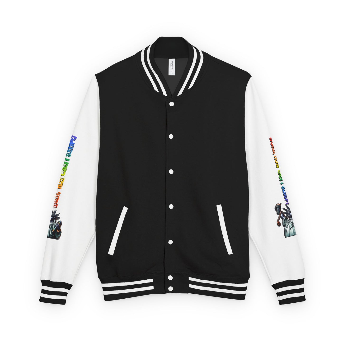 Letterman Jacket — 'America' Statue of Liberty Retro Graphic