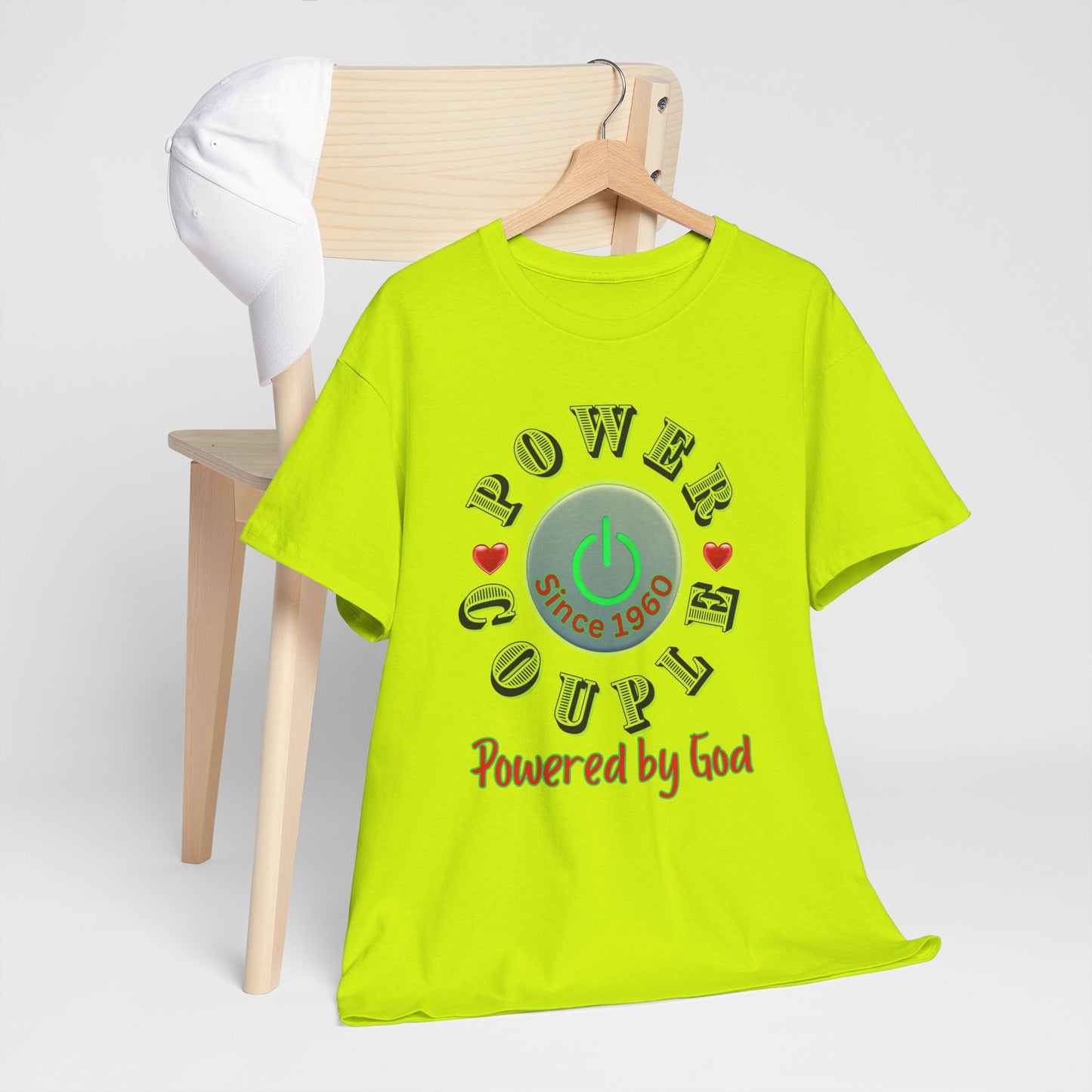 Power Couple - Powered by God T-Shirt | Anniversary Shirt for Couples Since 2011, Valentine T-shirt for Couples Unisex Heavy Cotton Tee