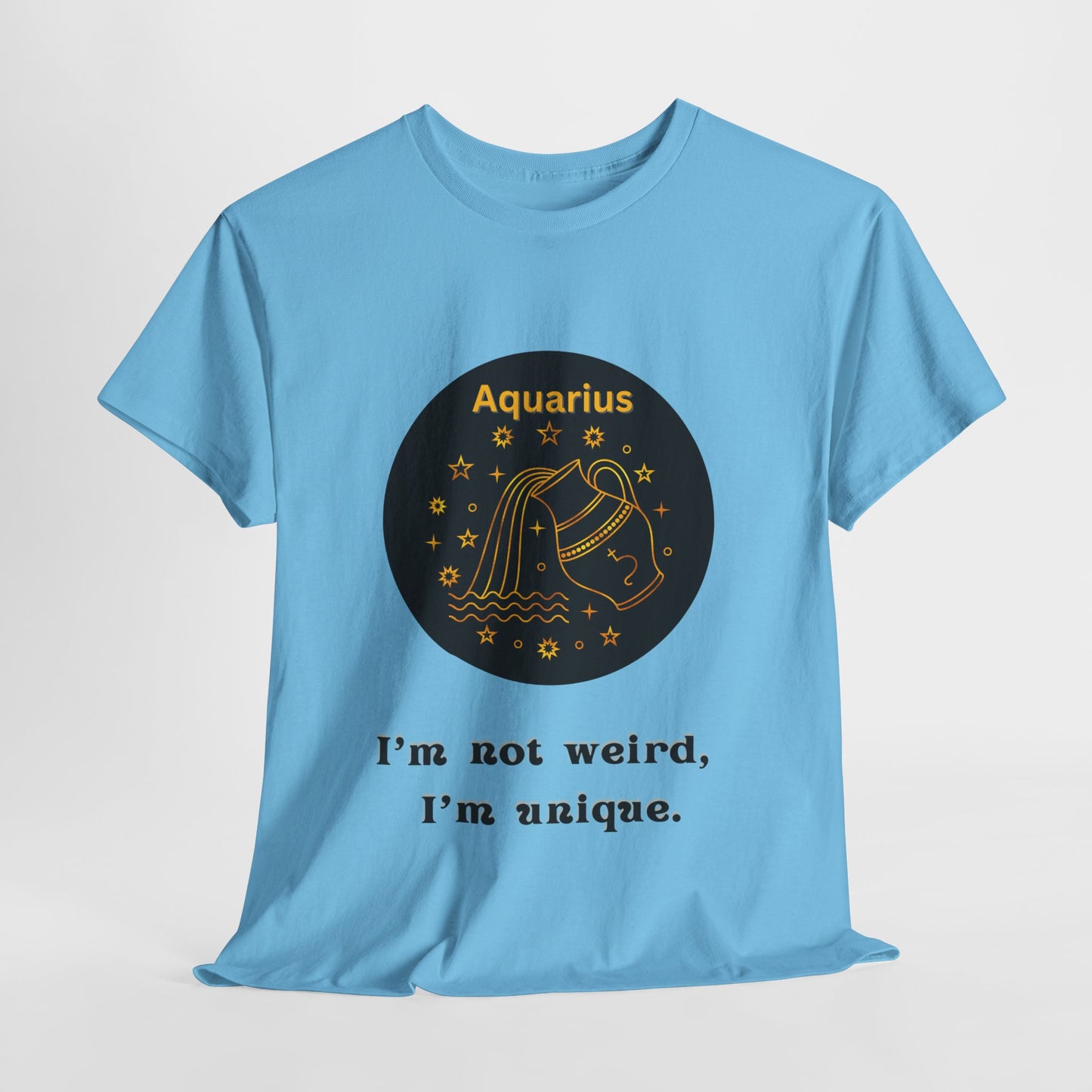 Aquarius T-Shirt, Aquarius Horoscope Gifts, Birth Month Gifts, Zodiac Sign T-Shirt Gifts, Astrology T-Shirt, Unisex Heavy Cotton Tee