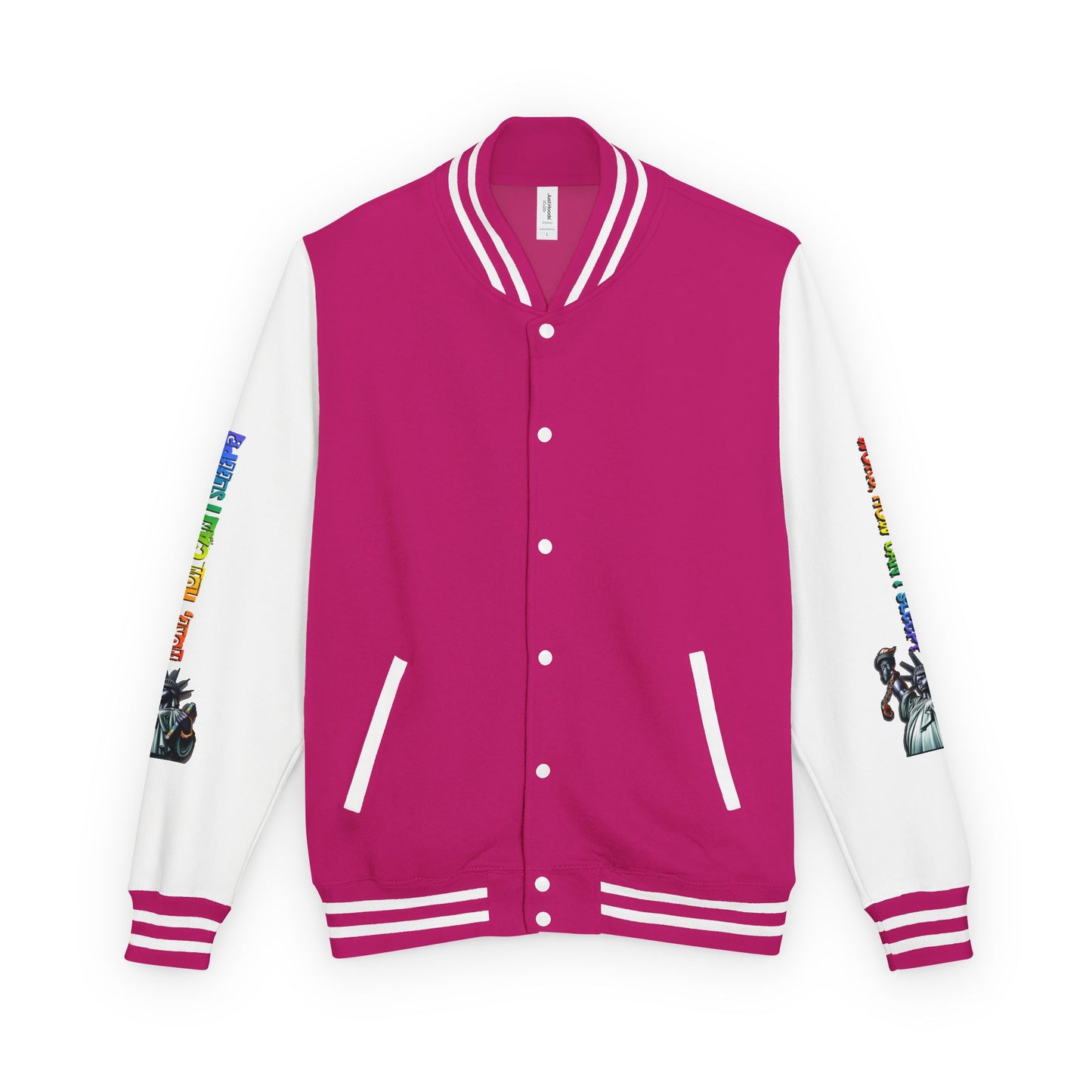 Letterman Jacket — 'America' Statue of Liberty Retro Graphic