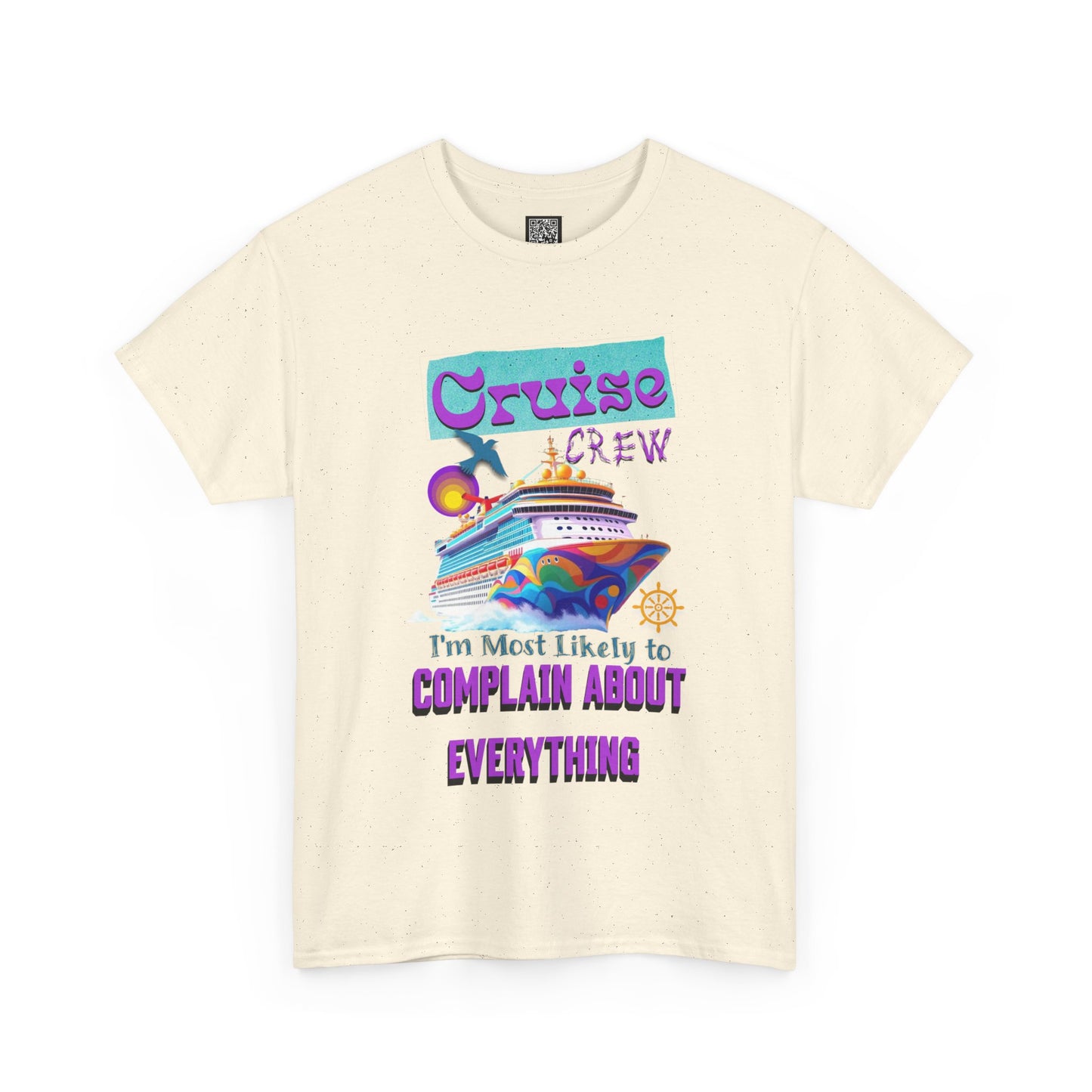 Cruise Crew Unisex Heavy Cotton Tee - Fun Travel T-Shirt for Vacations, Family Cruises, Summer Adventures, Gift for Cruise Travelers,