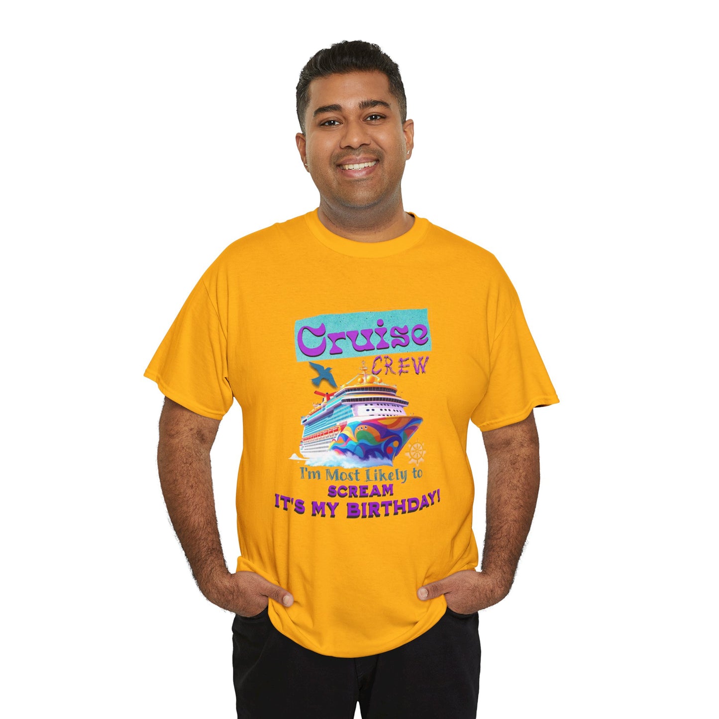 Cruise Crew Birthday T-Shirt, Vacation Shirt, Travel Tee, Fun Cruise Gift, Birthday Celebration Apparel for a Cruise Crew