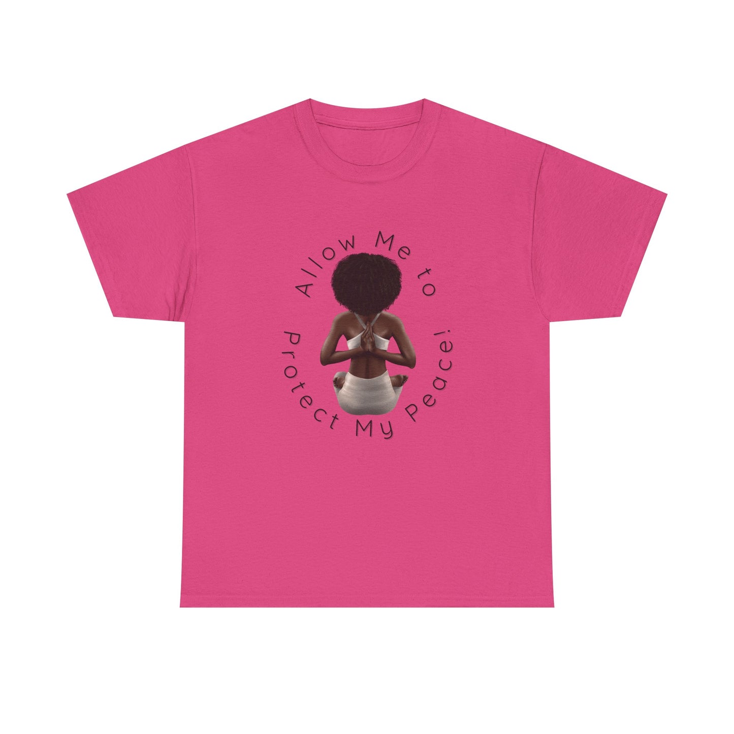 Protect My Peace Yoga Art - Afrocentric Serenity T-Shirt, Black History Month Shirts, T-Shirt Gift for Black Women, Gift for Yoga Enthusiast