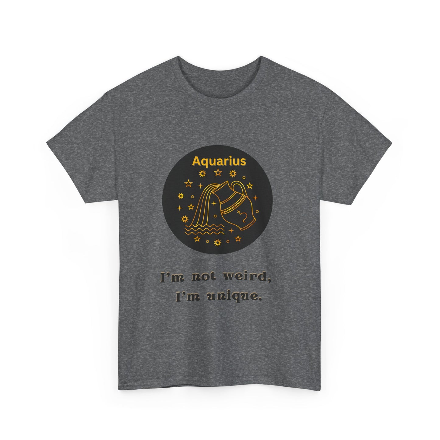 Aquarius T-Shirt, Aquarius Horoscope Gifts, Birth Month Gifts, Zodiac Sign T-Shirt Gifts, Astrology T-Shirt, Unisex Heavy Cotton Tee