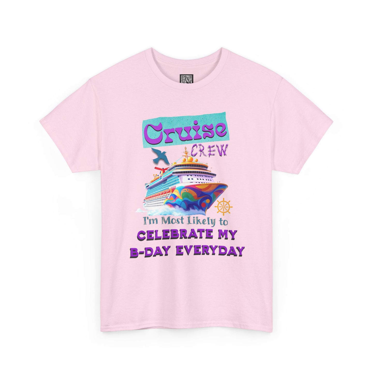 Cruise Crew Birthday Tee, Unisex Cotton T-Shirt, Vacation Apparel, Party Outfit, Gift for Travelers, Fun Cruise Wear, Cruise Birthday T-Shirt
