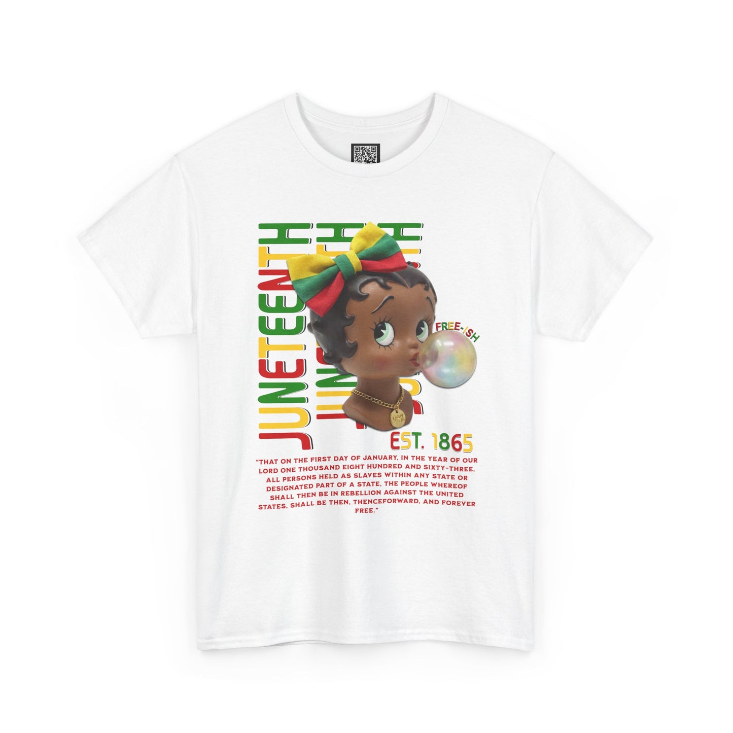 Juneteenth Betty Boop Graphic Tee — "Juneteenth Est. 1865" Celebration T-Shirt