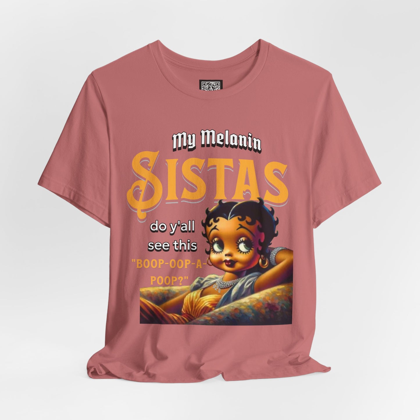 Melanin Betty Boop T-Shirt – "My Melanin Sistas" Black Girl Magic Tee, Funny Black Culture Shirt, XS–4XL