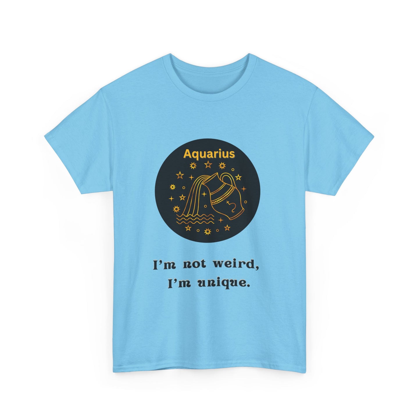 Aquarius T-Shirt, Aquarius Horoscope Gifts, Birth Month Gifts, Zodiac Sign T-Shirt Gifts, Astrology T-Shirt, Unisex Heavy Cotton Tee