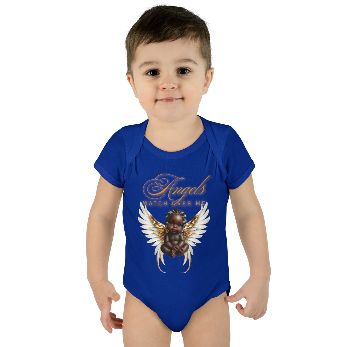 Angel Watch Over Me Infant Bodysuit – Adorable Baby Outfit for Newborns, Divine Guidance Baby Onesies, Religious Baby Onesies