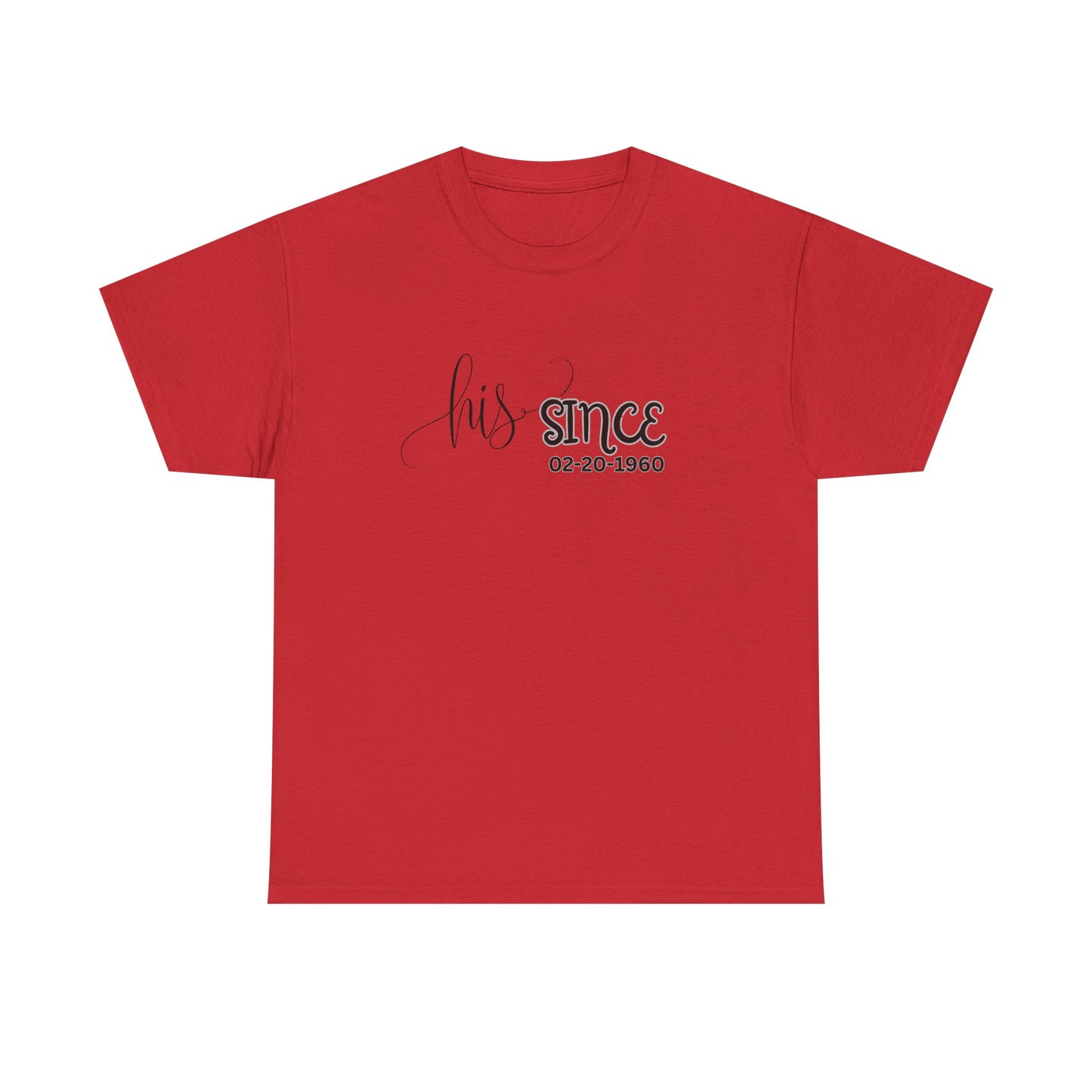 Personalized His and Hers Valentine T-Shirts, Custom Valentine T-Shirts, Unisex Valentine T-Shirts, T-Shirts for Couples, (Hers Solid Separately)