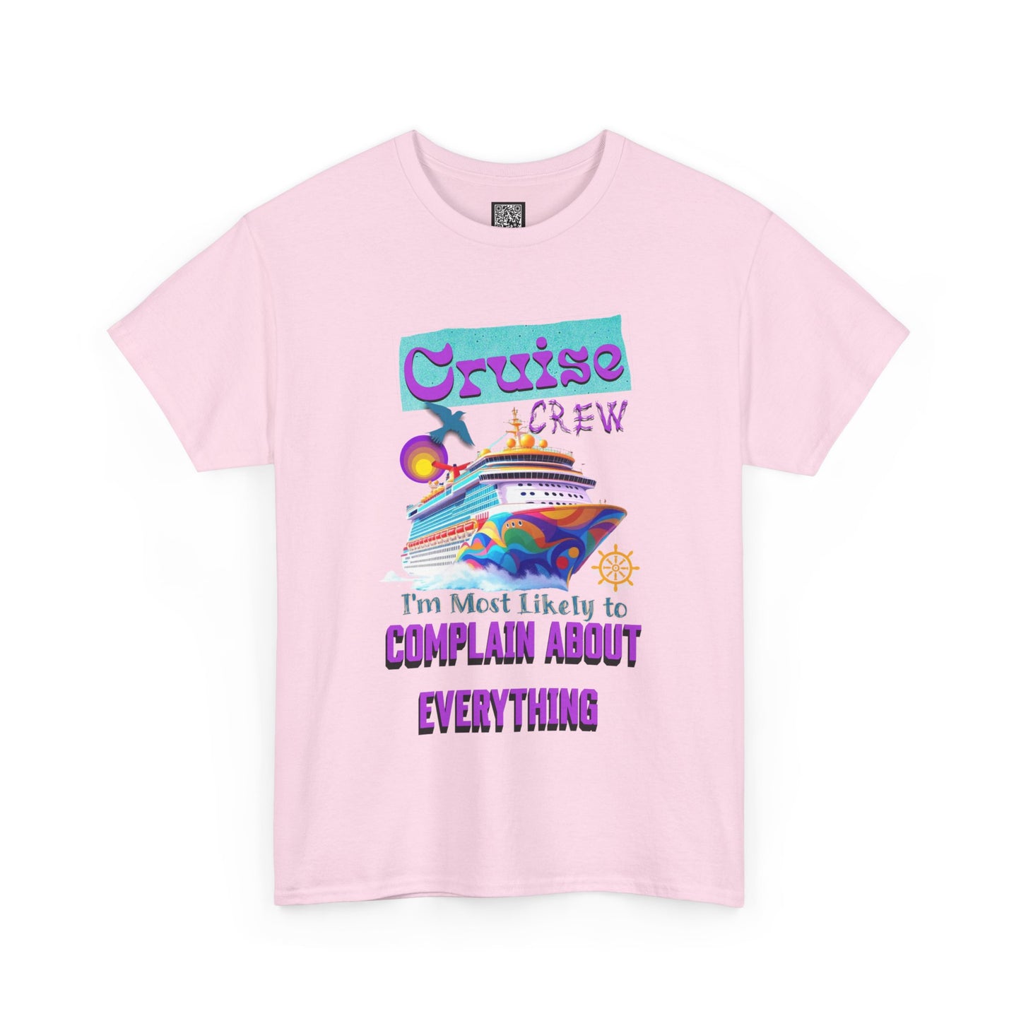 Cruise Crew Unisex Heavy Cotton Tee - Fun Travel T-Shirt for Vacations, Family Cruises, Summer Adventures, Gift for Cruise Travelers,