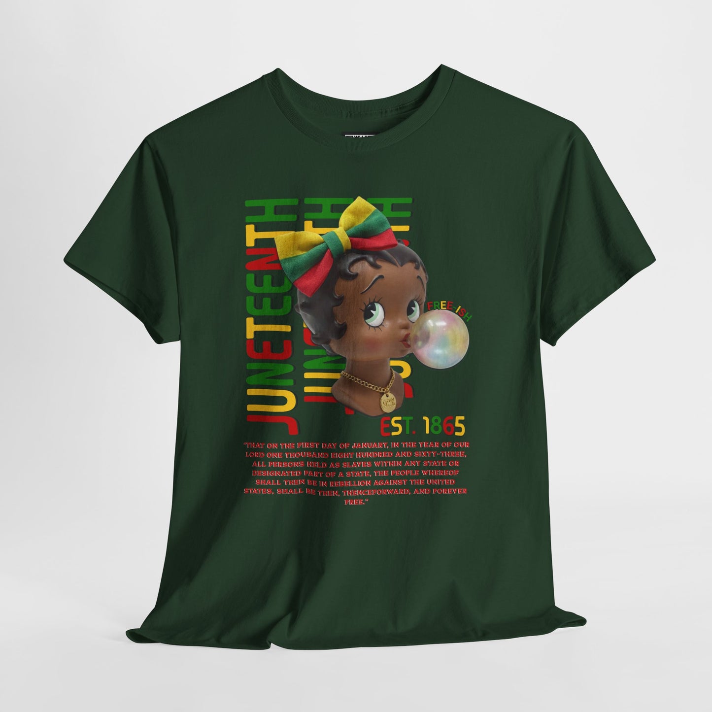 Juneteenth Betty Boop Graphic Tee — "Juneteenth Est. 1865" Celebration T-Shirt