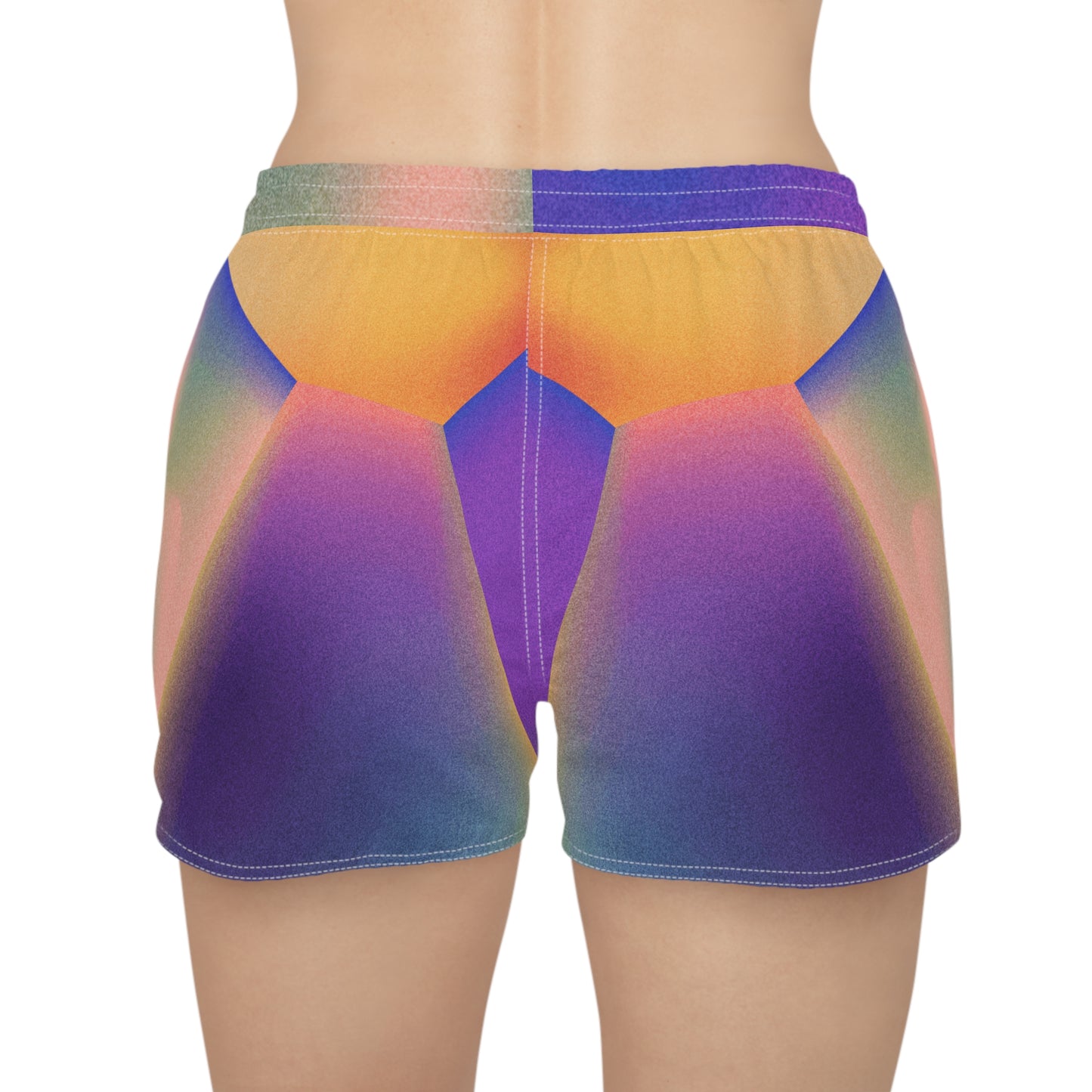 Vibrant Geometric Pattern Women's Casual Shorts - Perfect for Summer Fun! One-of-a-Kind Print, Matching Tank Top Sold Separately
