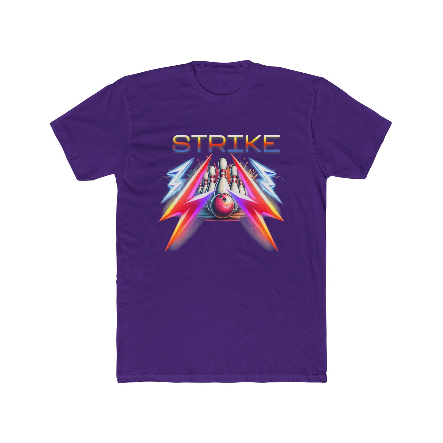 Retro Bowling Strike Unisex Cotton Crew Tee, When You Roll Up and Show Out on the Lanes, Strike Bowling T-Shirt for Men and Women