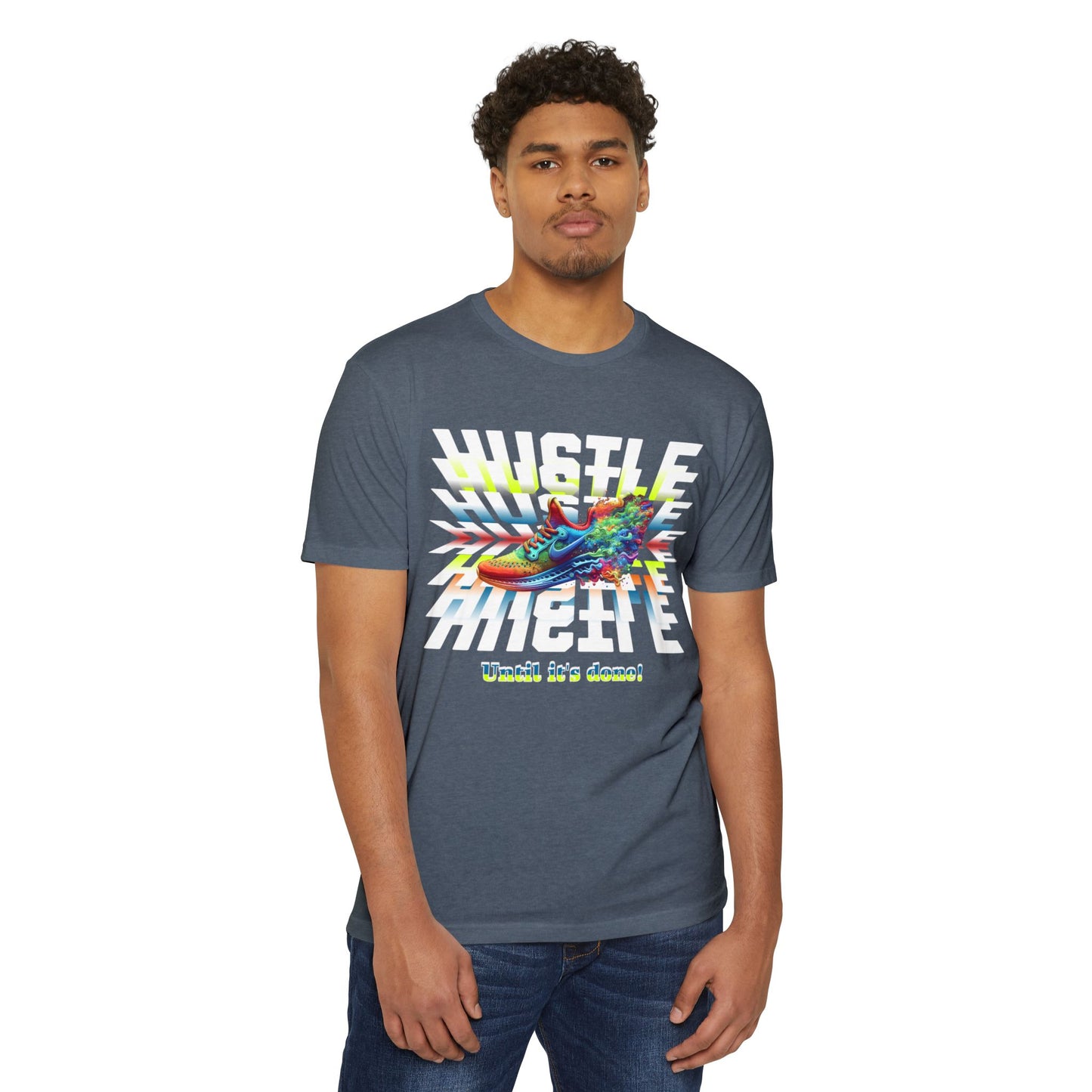 Unisex Motivational Hustle T-Shirt, Never Give Up Shirt, Hustle and Motivate Shirt, Perseverance and Commitment Tees