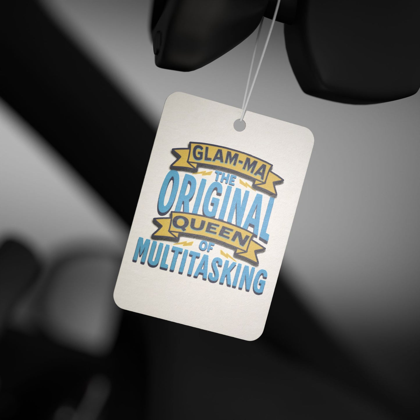 Glam-Ma Original Queen of Multitasking Car Air Freshener - Fun Gift for Grandmas and Moms,