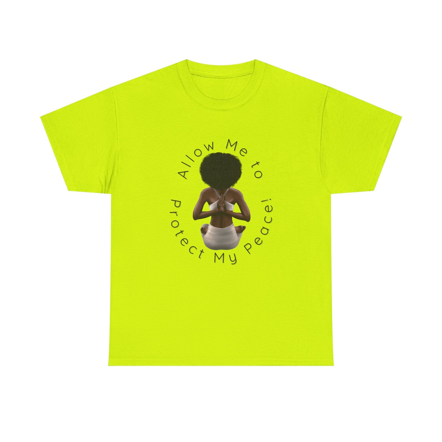Protect My Peace Yoga Art - Afrocentric Serenity T-Shirt, Black History Month Shirts, T-Shirt Gift for Black Women, Gift for Yoga Enthusiast