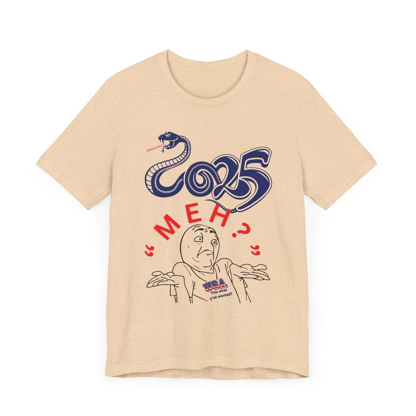 2025 "Meh" T-Shirt Unisex Jersey Short Sleeve Tee, Funny 2025 T-Shirt, New Year's T-Shirt, 92% Black Women, Black Girl Magic,