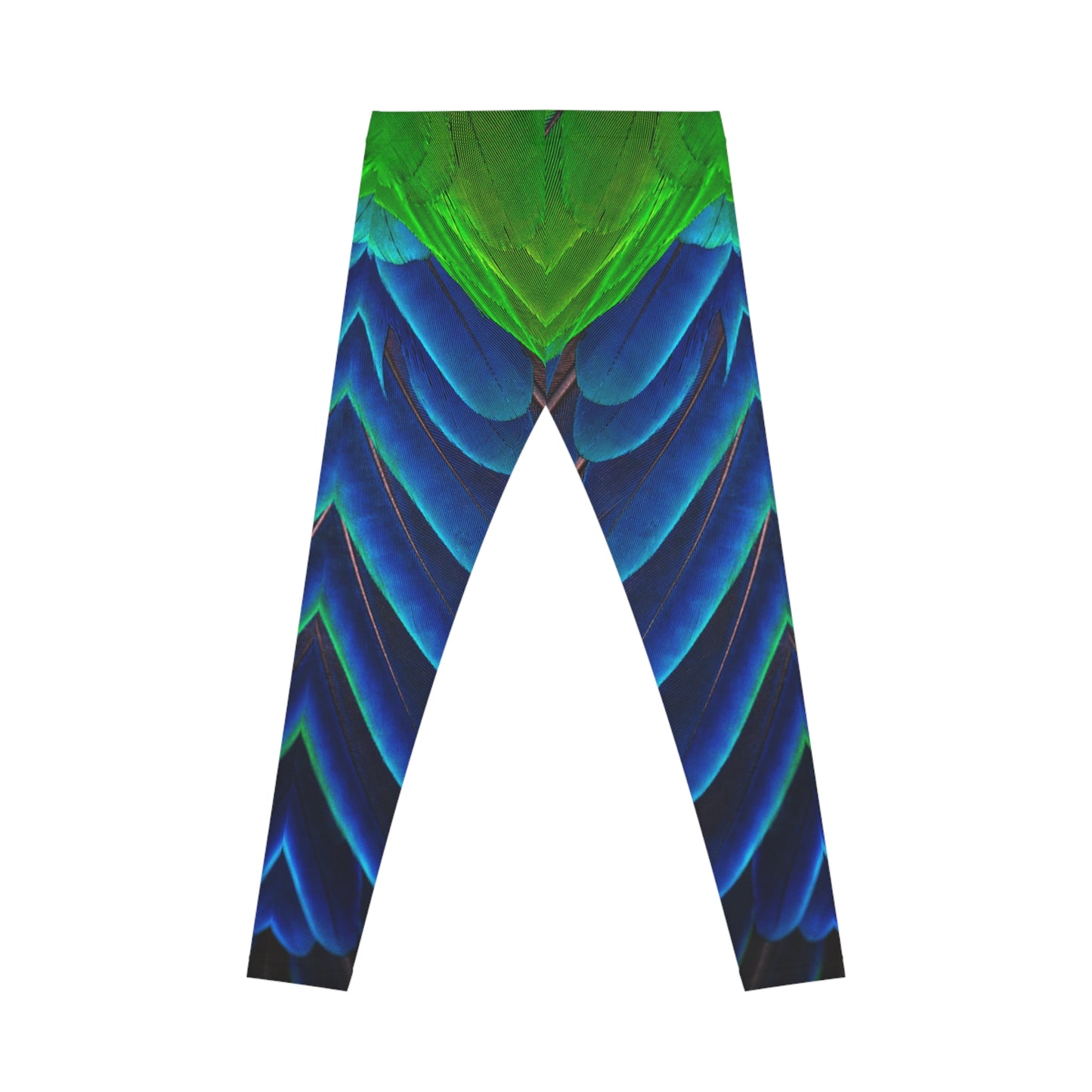 Vibrant Peacock-Inspired Women's Casual Leggings - Stylish Comfort for Everyday Wear, Matching Sports Bra Sold Separately