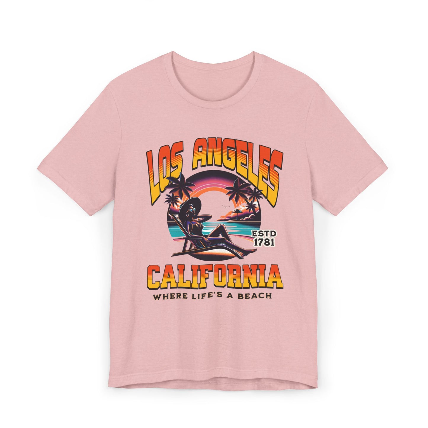 Los Angeles Vibes – “Where Life’s a Beach” Tee, Los Angeles Style Clothing, Beach Style T-Shirt, Rep Your City Los Angeles