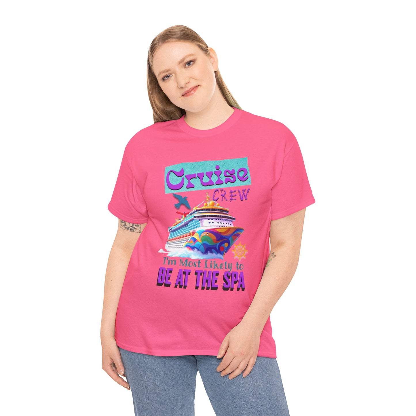 Cruise Crew Unisex Tee - Spa Day Vibes, Cruise Vacation T-Shirt, Funny Group Travel Apparel, Cruise Wear, Summer Fun Shirt
