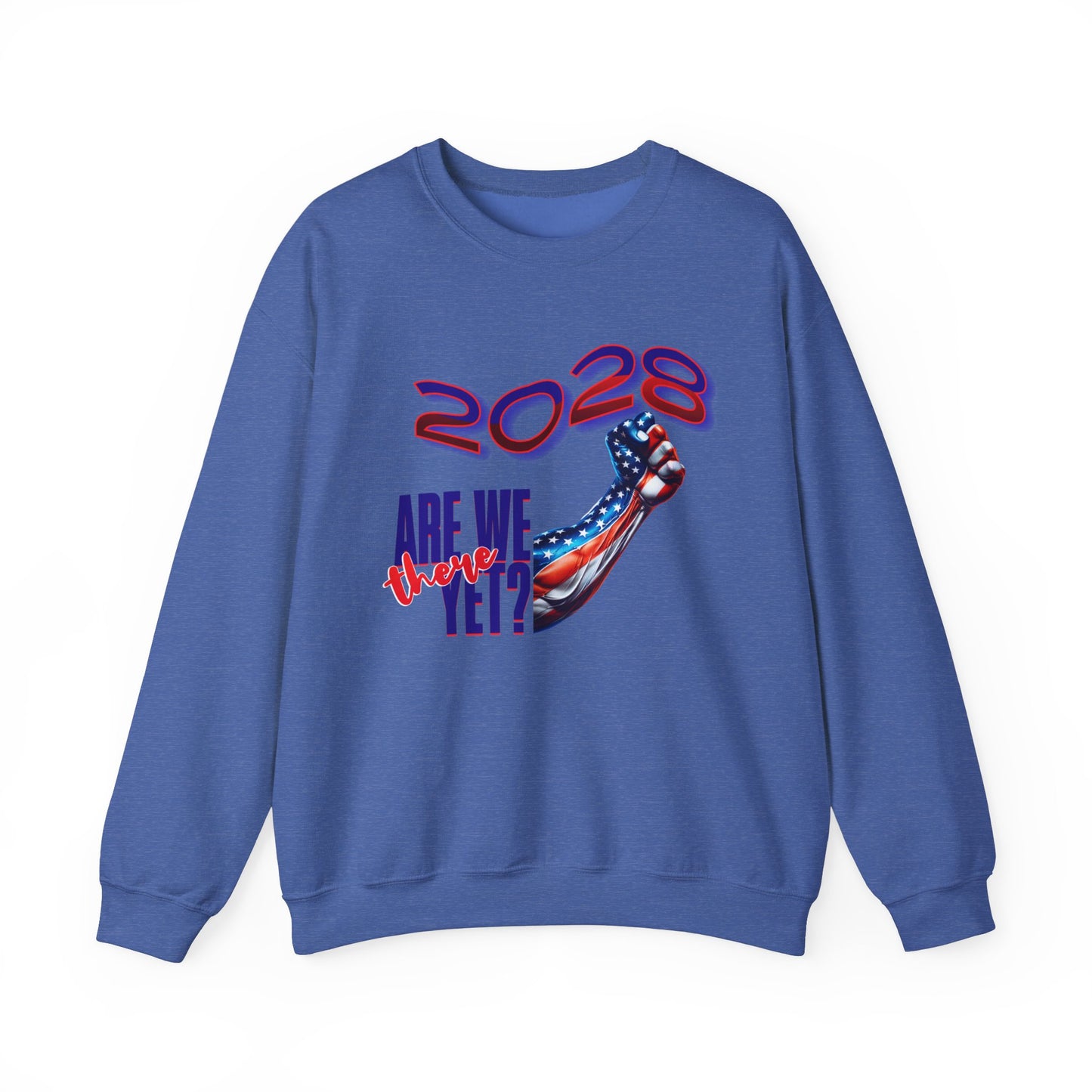 Are We There Yet 2028? - Patriotic Determination Design, American Flag Art, Political Statement Graphic Shirt, Activism and Patriotism Tees