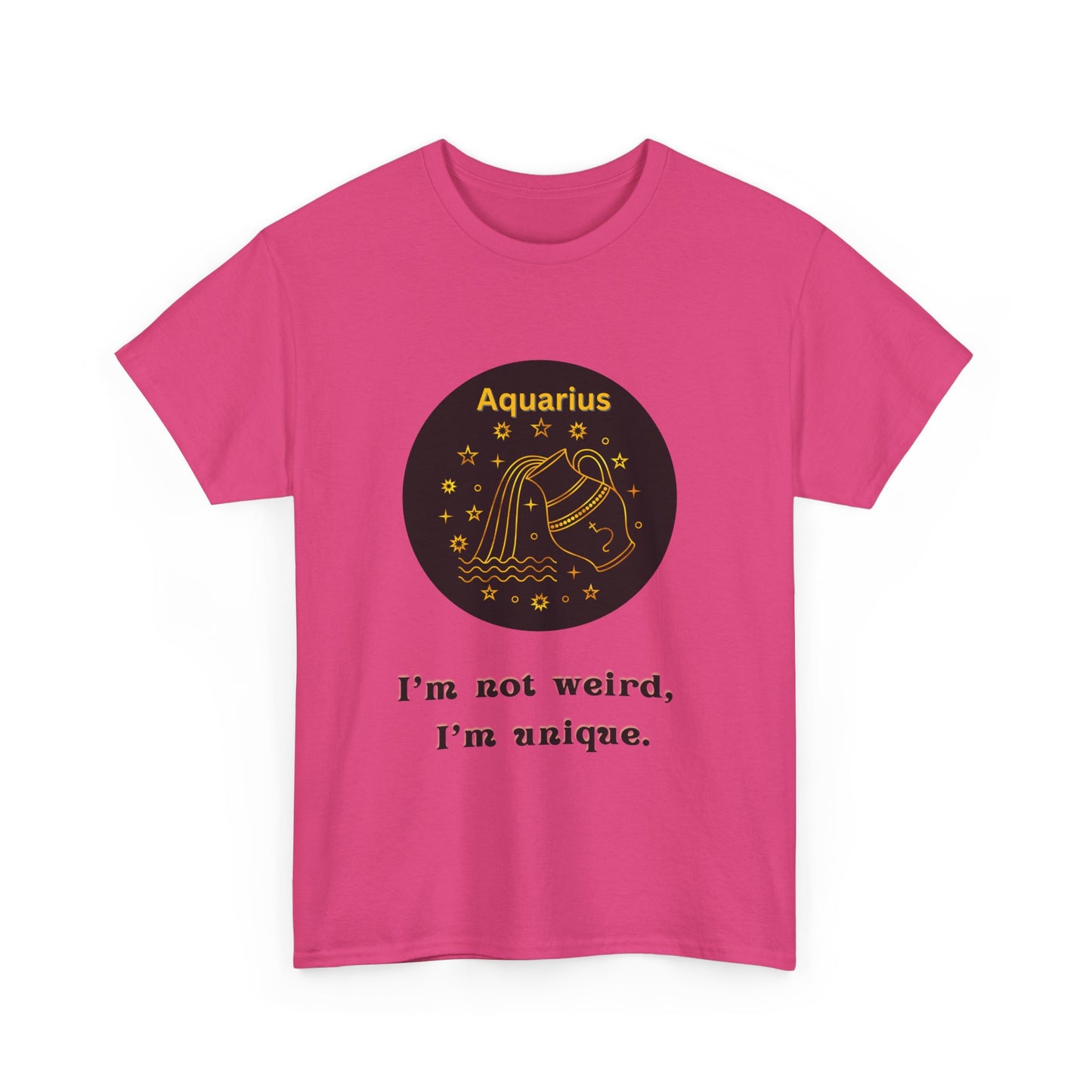 Aquarius T-Shirt, Aquarius Horoscope Gifts, Birth Month Gifts, Zodiac Sign T-Shirt Gifts, Astrology T-Shirt, Unisex Heavy Cotton Tee