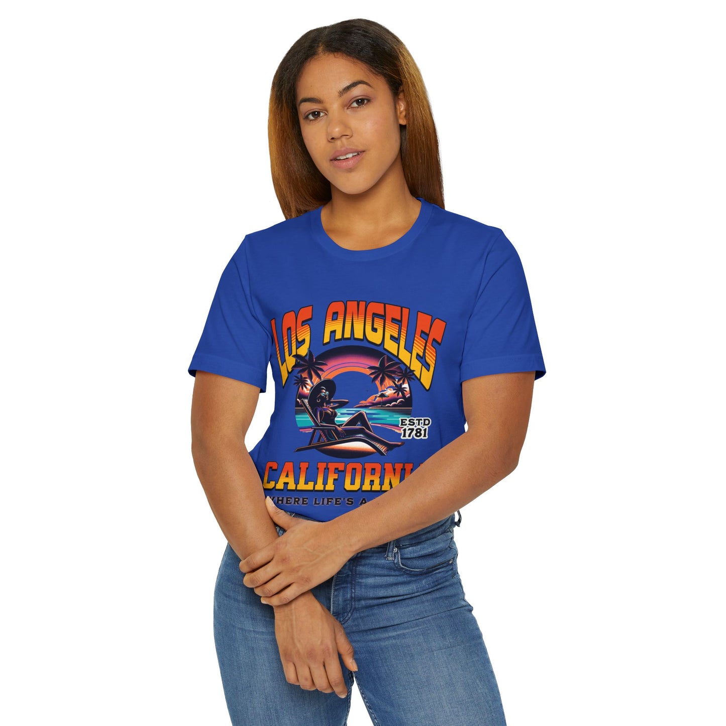 Los Angeles Vibes – “Where Life’s a Beach” Tee, Los Angeles Style Clothing, Beach Style T-Shirt, Rep Your City Los Angeles