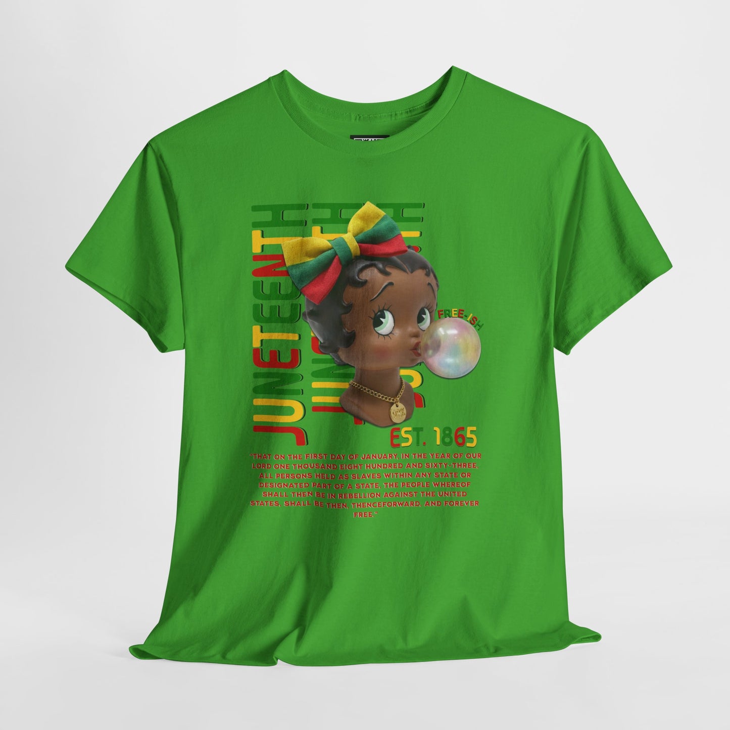 Juneteenth Betty Boop Graphic Tee — "Juneteenth Est. 1865" Celebration T-Shirt