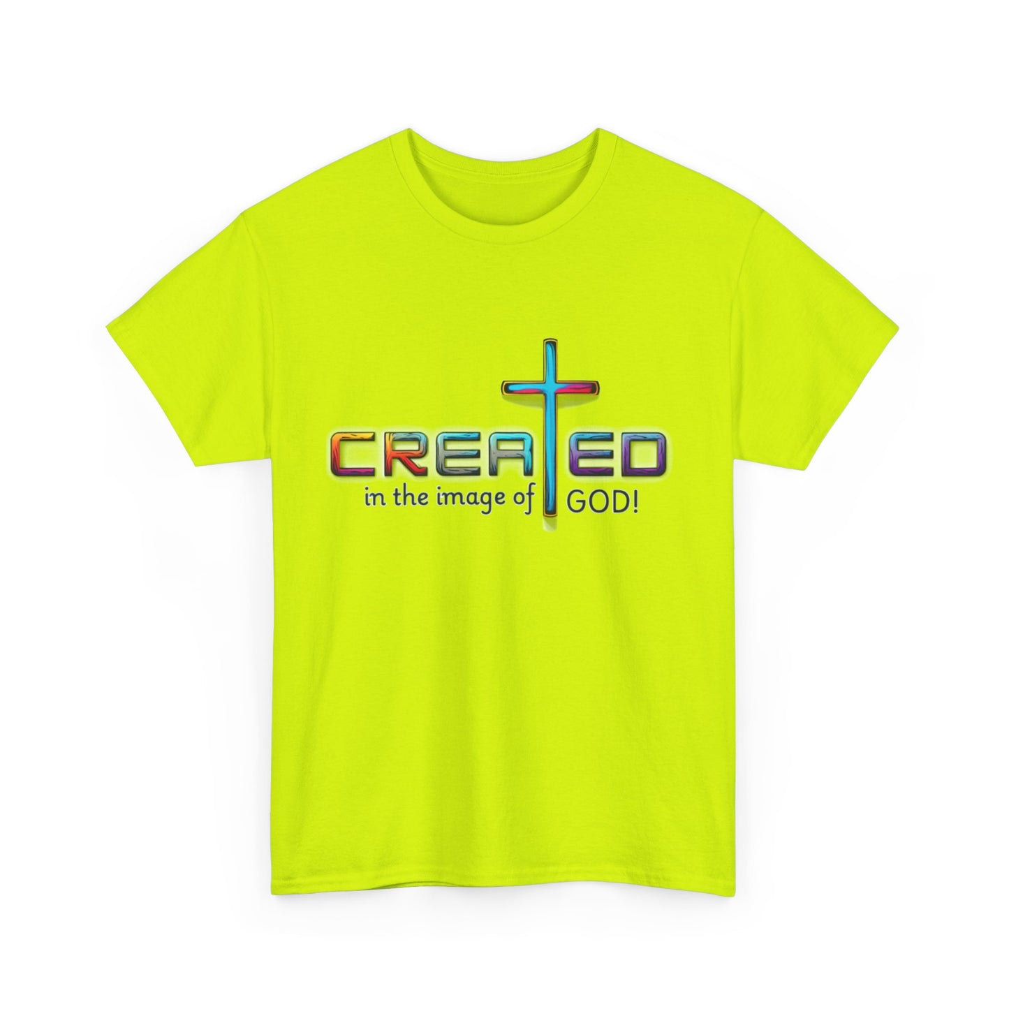 Religious T-Shirt, Inspirational Shirt, Unisex Christian Apparel, Jesus T-Shirt to Motivate, Christian T-Shirt, Created in His Image, God is
