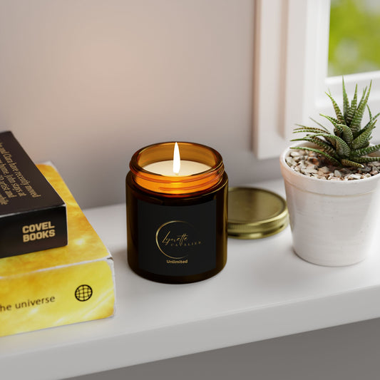 Lynette Cavalier's Scented Candles, Coconut Apricot Wax (4oz, 9oz), 20 Hours of Burn Time, Hand Poured Coconut Apricot Wax