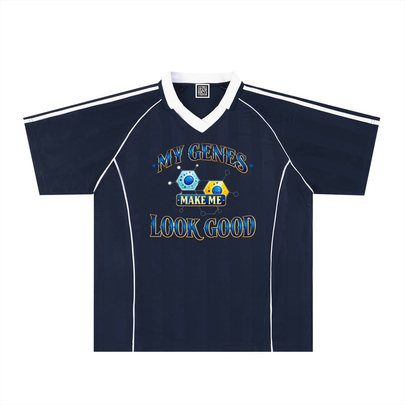 Shadow Stripe Collared Soccer Jersey