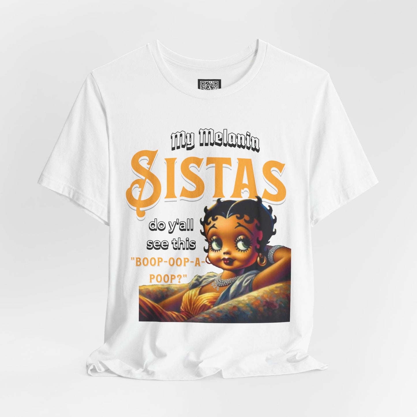 Melanin Betty Boop T-Shirt – "My Melanin Sistas" Black Girl Magic Tee, Funny Black Culture Shirt, XS–4XL