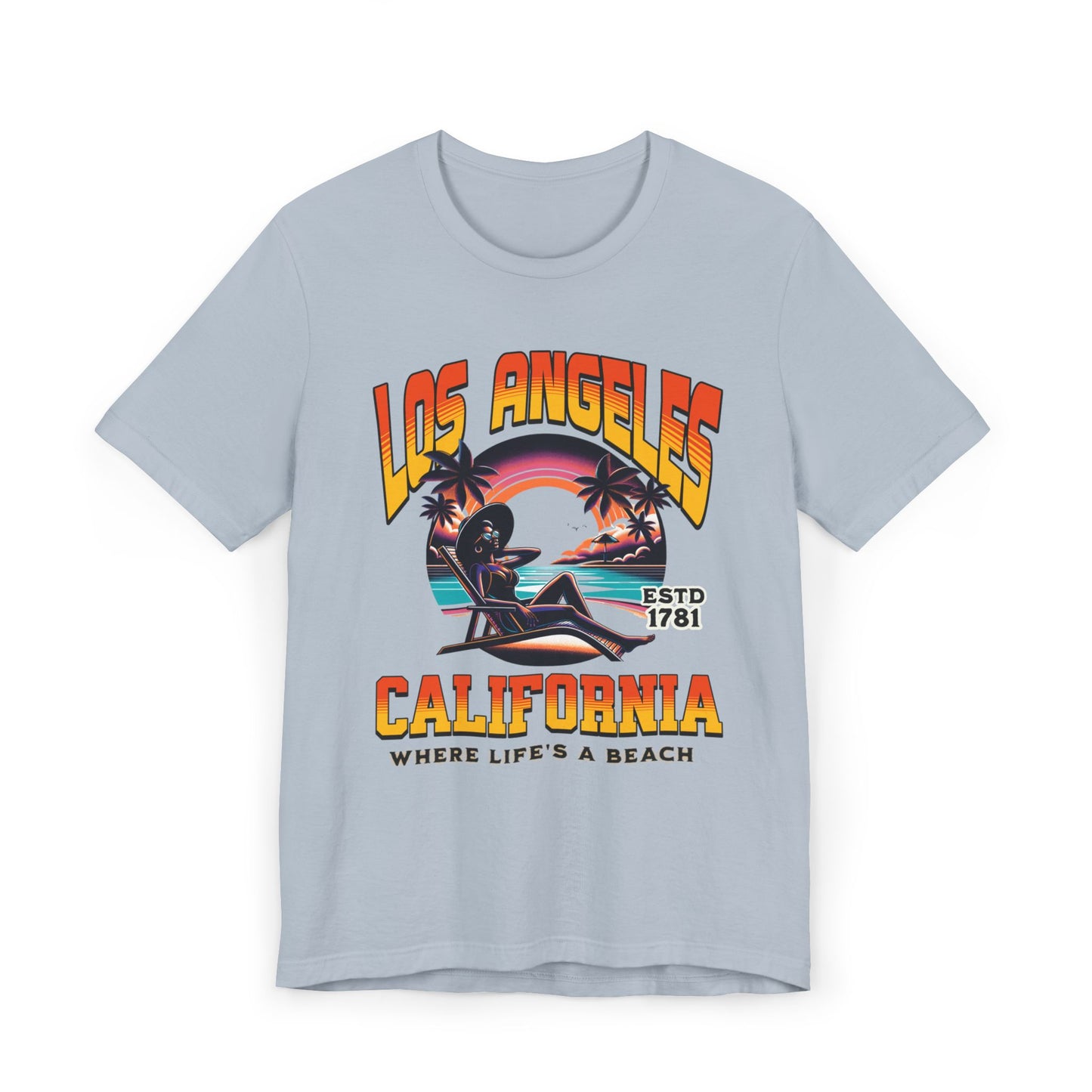 Los Angeles Vibes – “Where Life’s a Beach” Tee, Los Angeles Style Clothing, Beach Style T-Shirt, Rep Your City Los Angeles