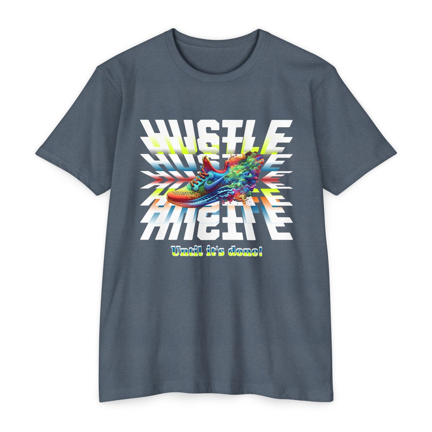 Unisex Motivational Hustle T-Shirt, Never Give Up Shirt, Hustle and Motivate Shirt, Perseverance and Commitment Tees