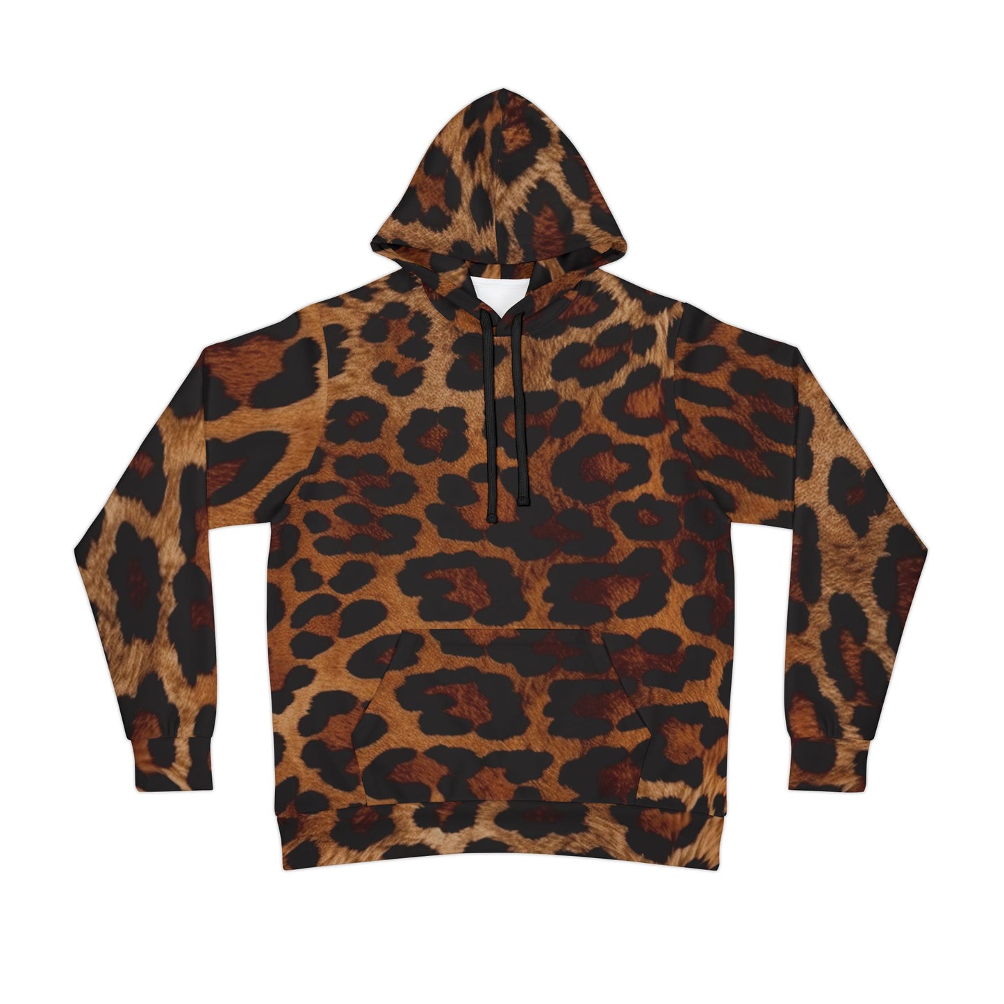 Wild Leopard Print Athletic Hoodie - Trendy Casual Street Style Hoodie, Leopard Print Pullover, Gym Essentials, Unique Unisex Gift Idea
