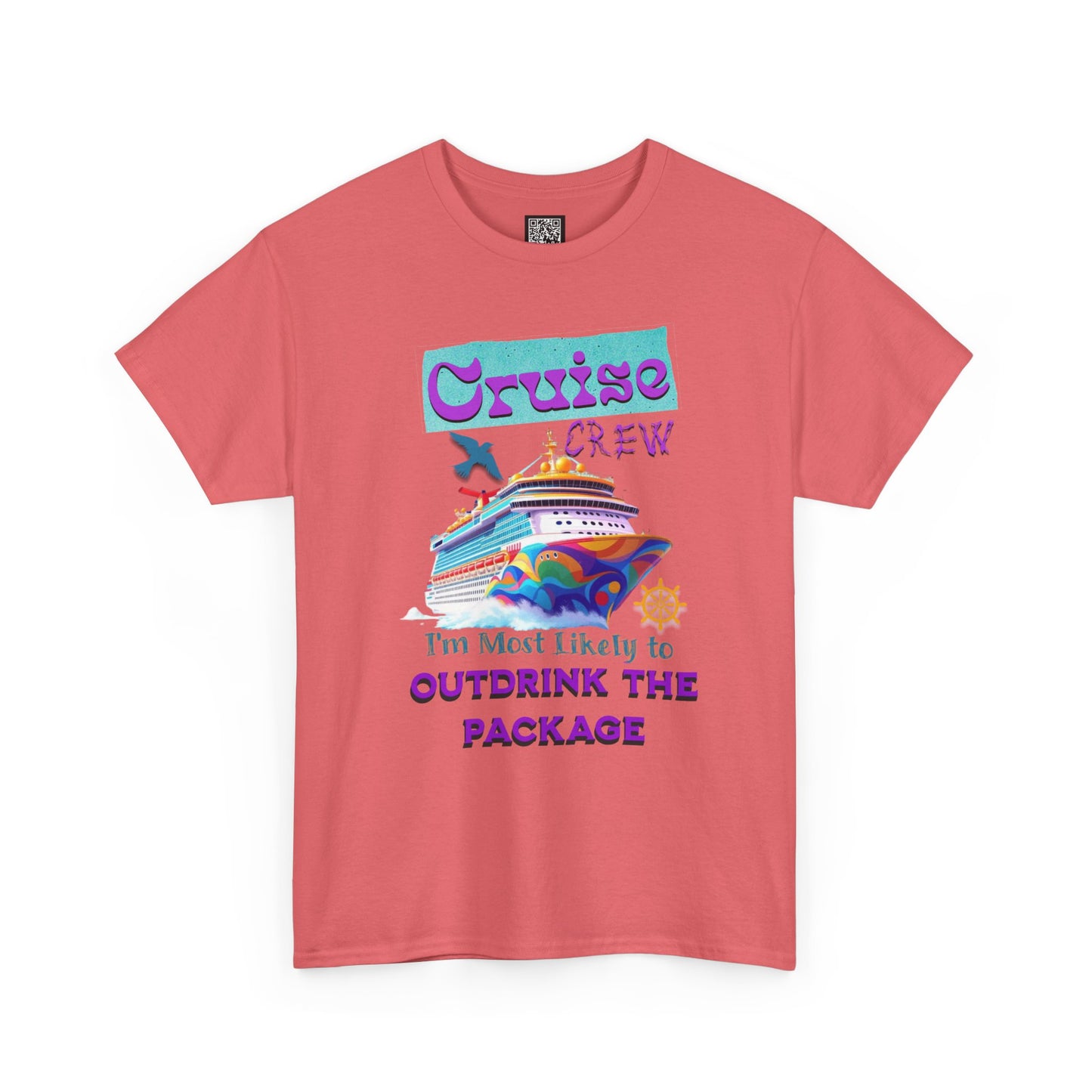 Cruise Crew Outdrink Package Tee | Fun Vacation T-Shirt | Perfect for Summer, Group Trips, Gifts, Drink Package T-Shirt for Cruise