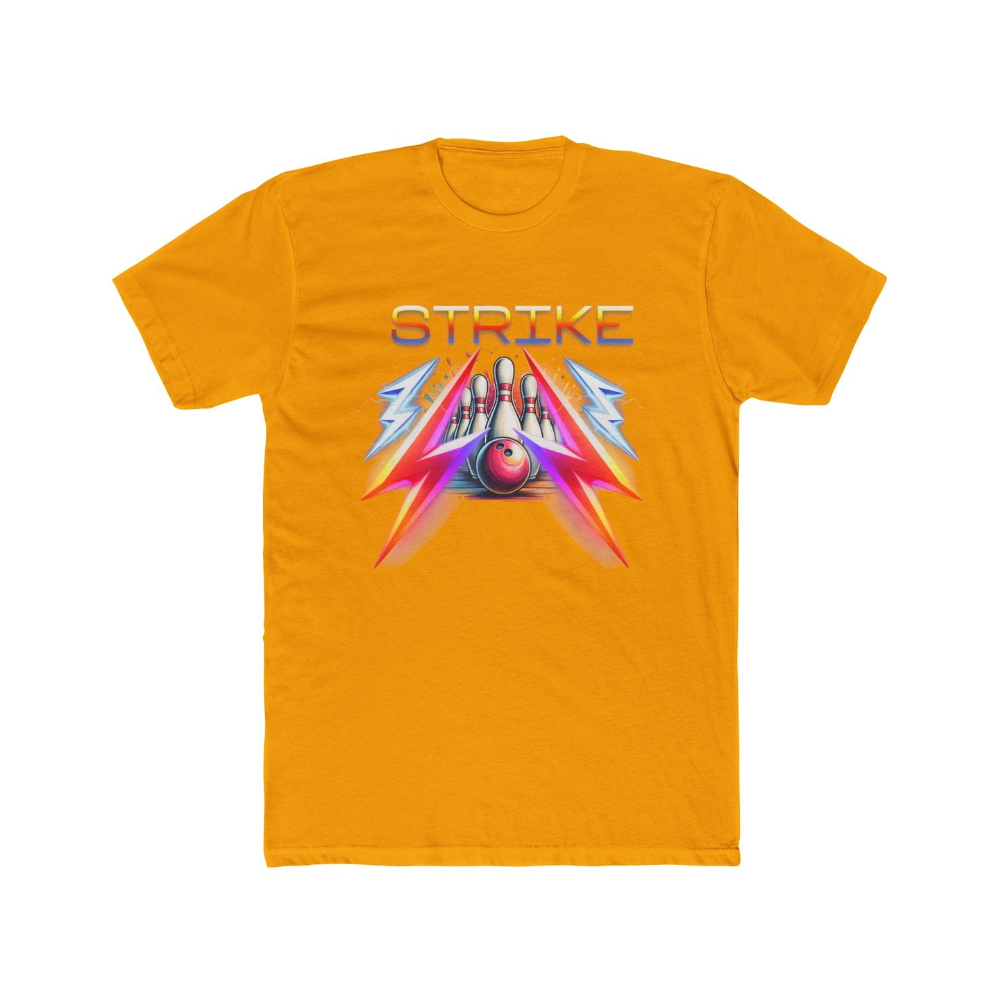 Retro Bowling Strike Unisex Cotton Crew Tee, When You Roll Up and Show Out on the Lanes, Strike Bowling T-Shirt for Men and Women