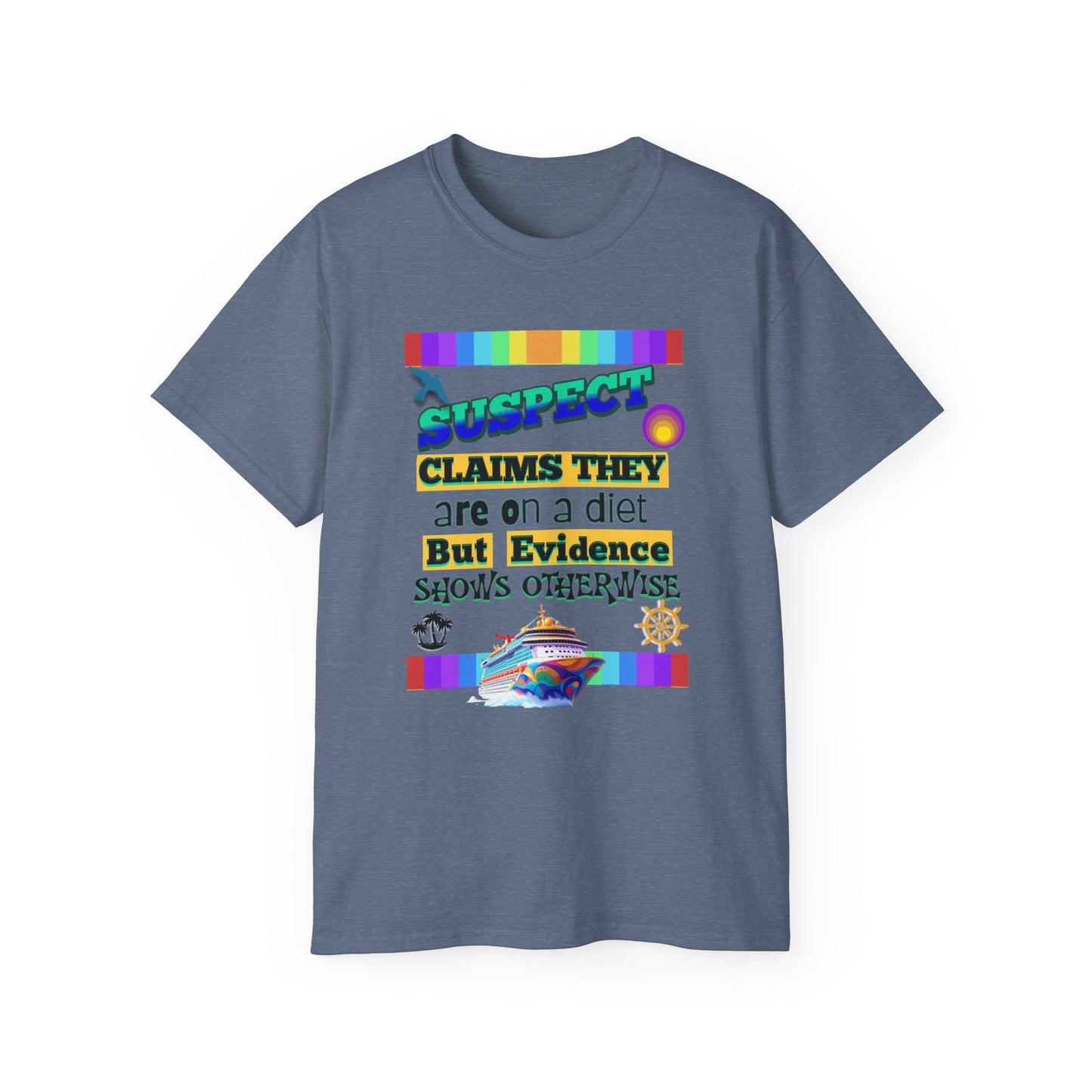Funny Cruise T-Shirt for a Group, Diet Humor T-Shirt, Unisex Cotton Tee for Foodies, Perfect for Birthdays, Parties, or Everyday Wear