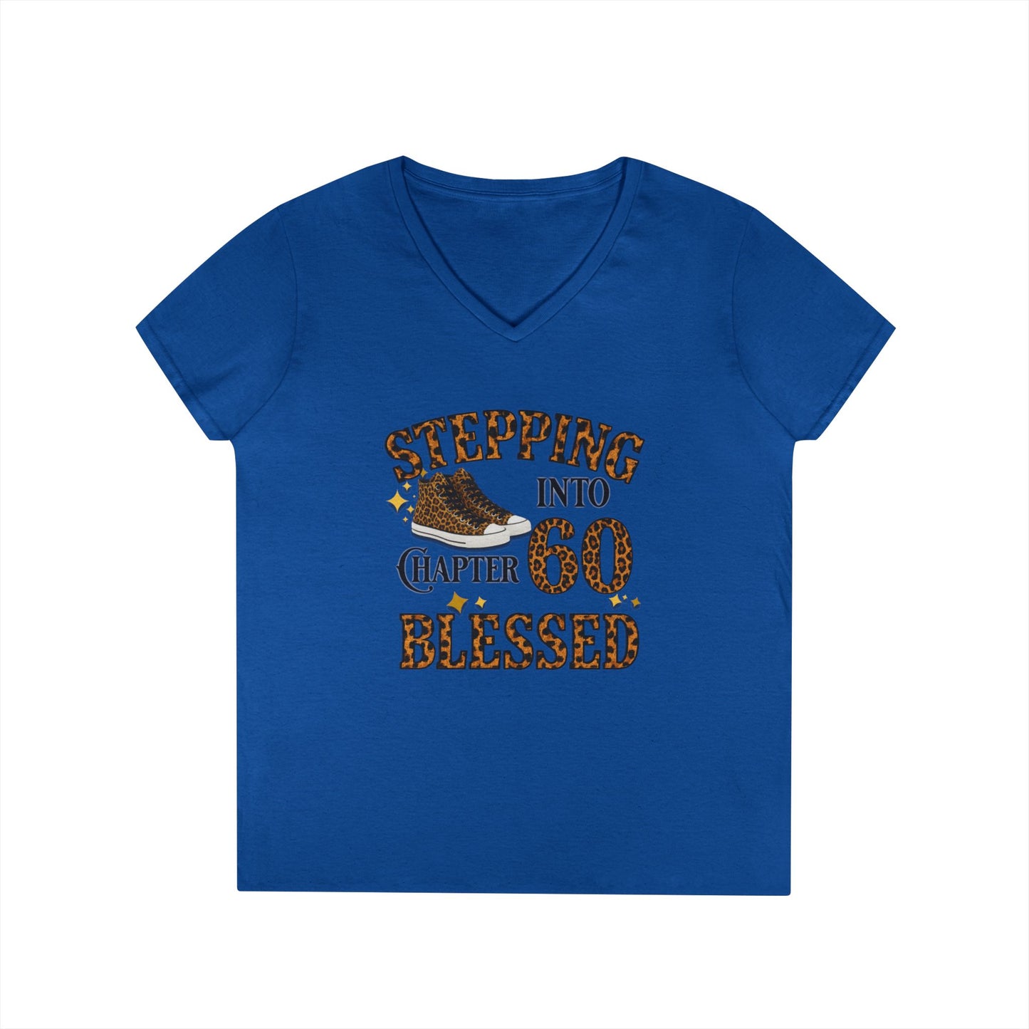 Stepping Into Chapter 60 Blessed V-Neck Tee