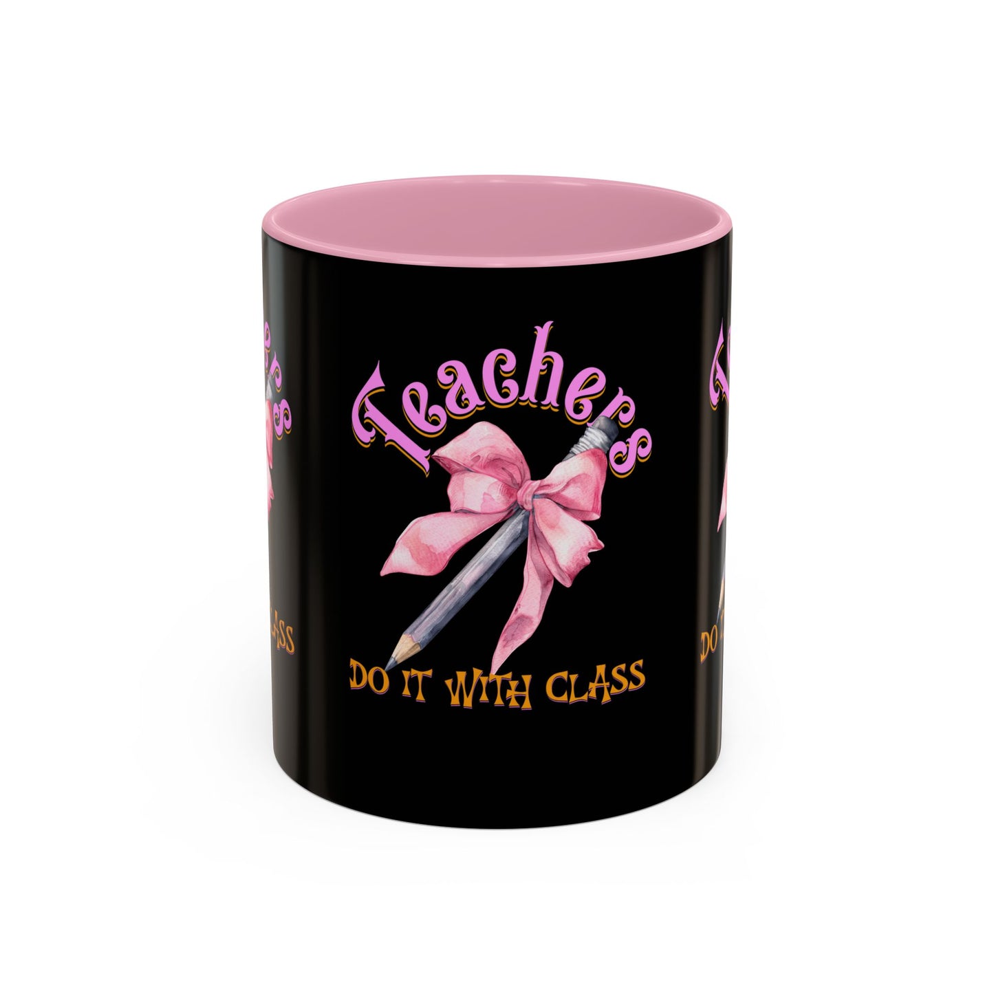 Colorful Mugs (11oz, 15oz), Teacher Appreciation Gift, Cute Gift for Teachers, Coffee Mug for Teachers, Coquette Bow Coffee Mug